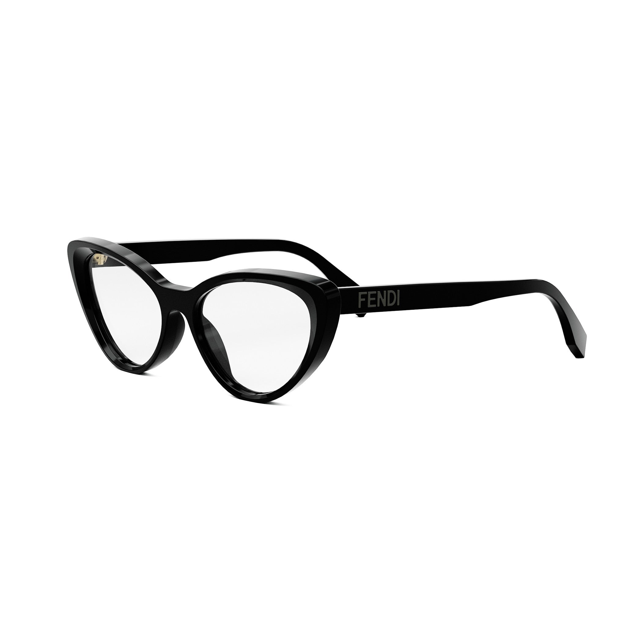Lettering Black Oval Eyeglasses