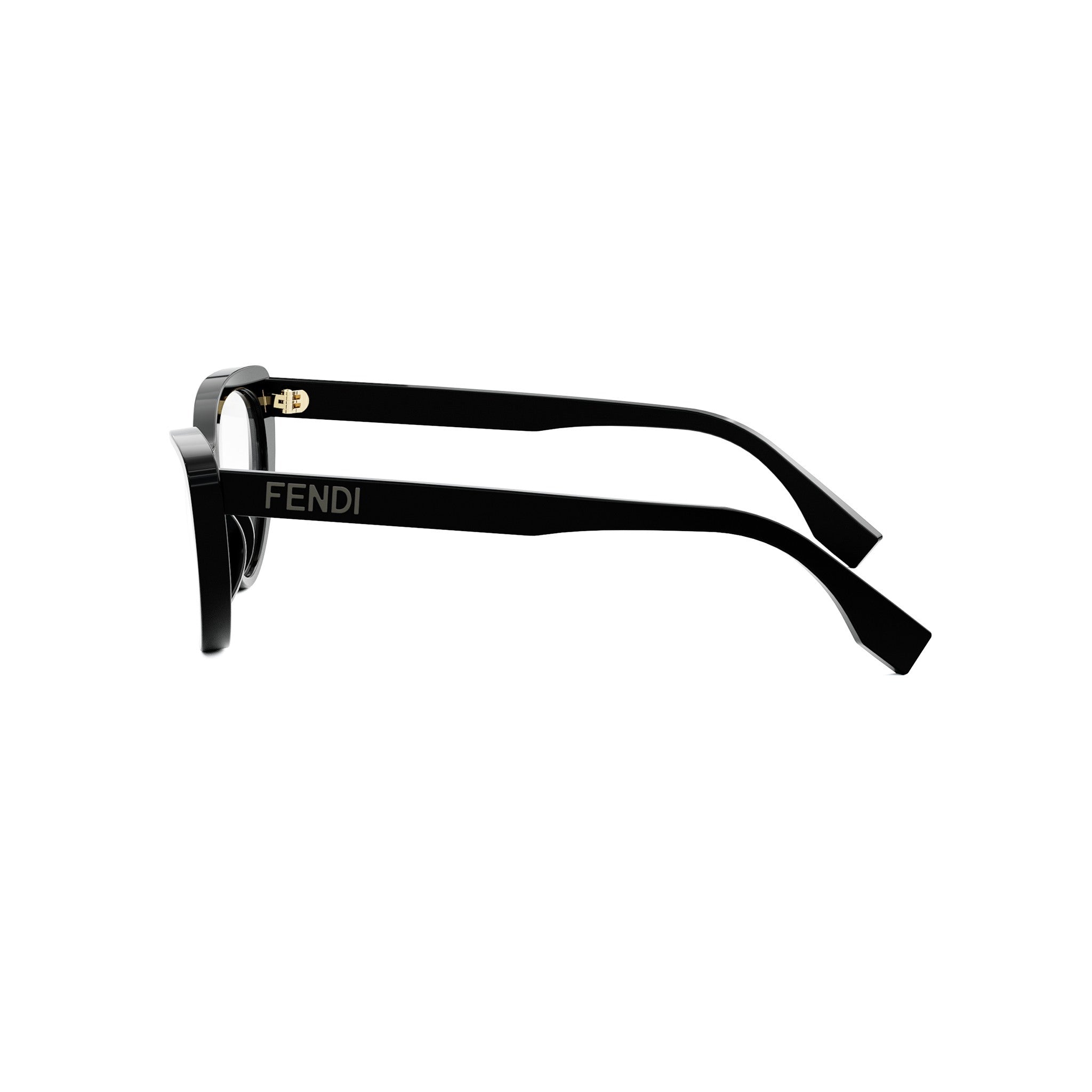 Lettering Black Oval Eyeglasses