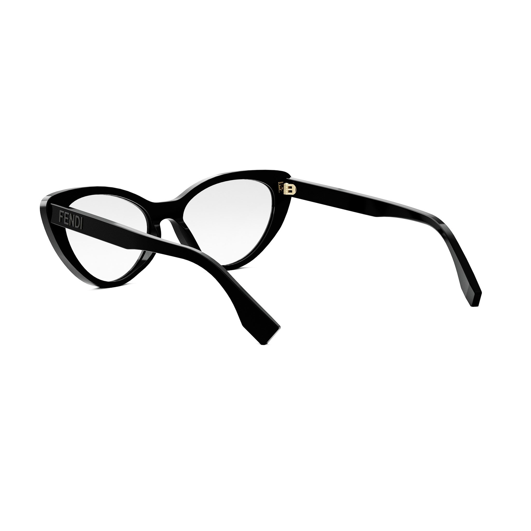 Lettering Black Oval Eyeglasses