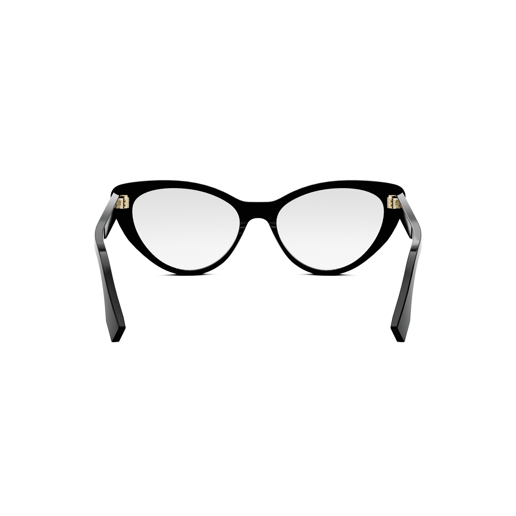 Lettering Black Oval Eyeglasses
