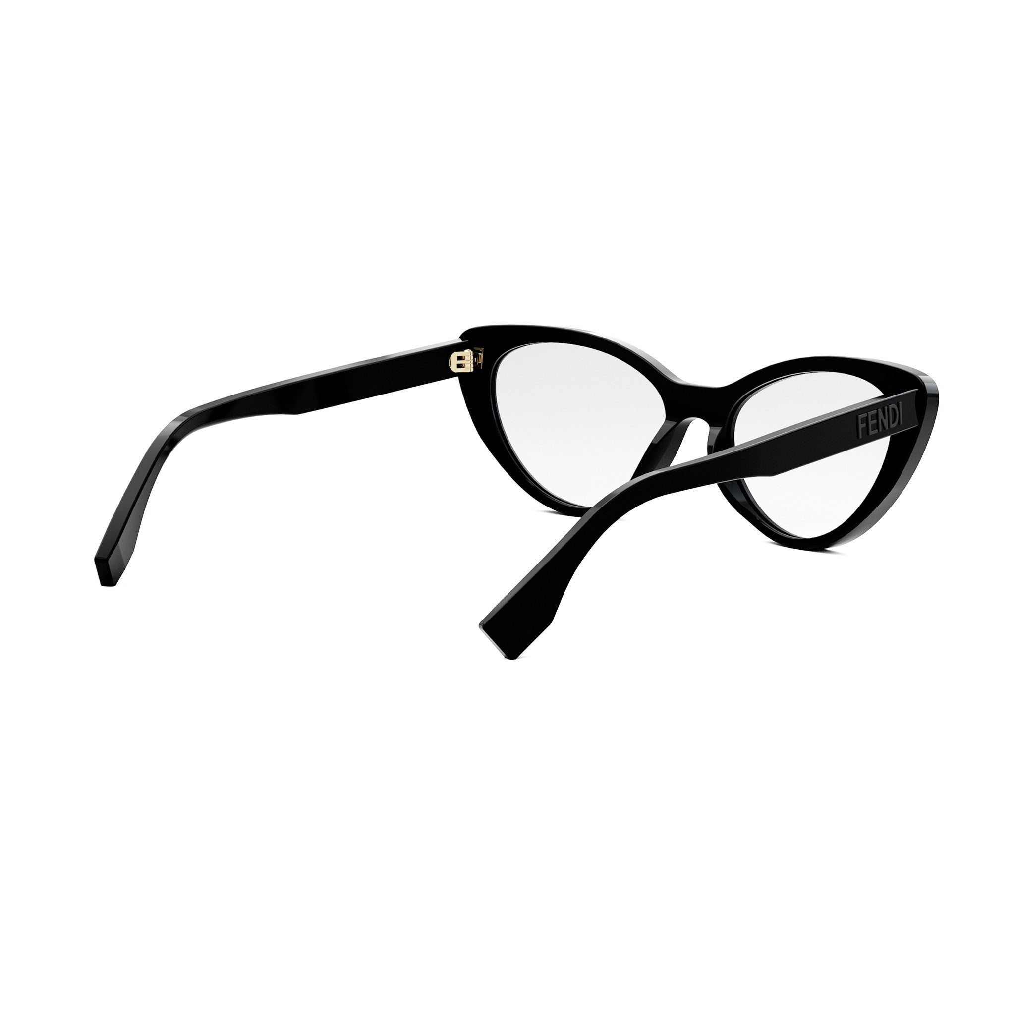 Lettering Black Oval Eyeglasses