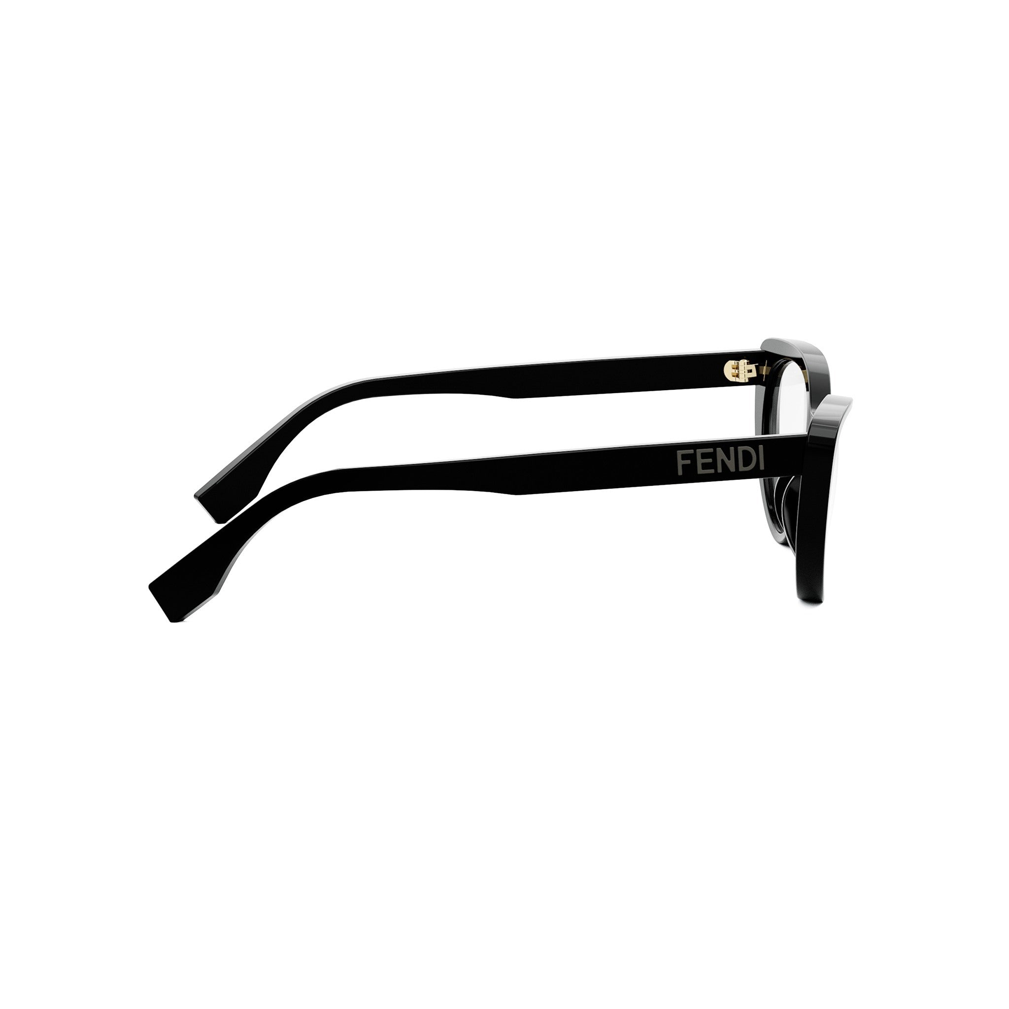 Lettering Black Oval Eyeglasses