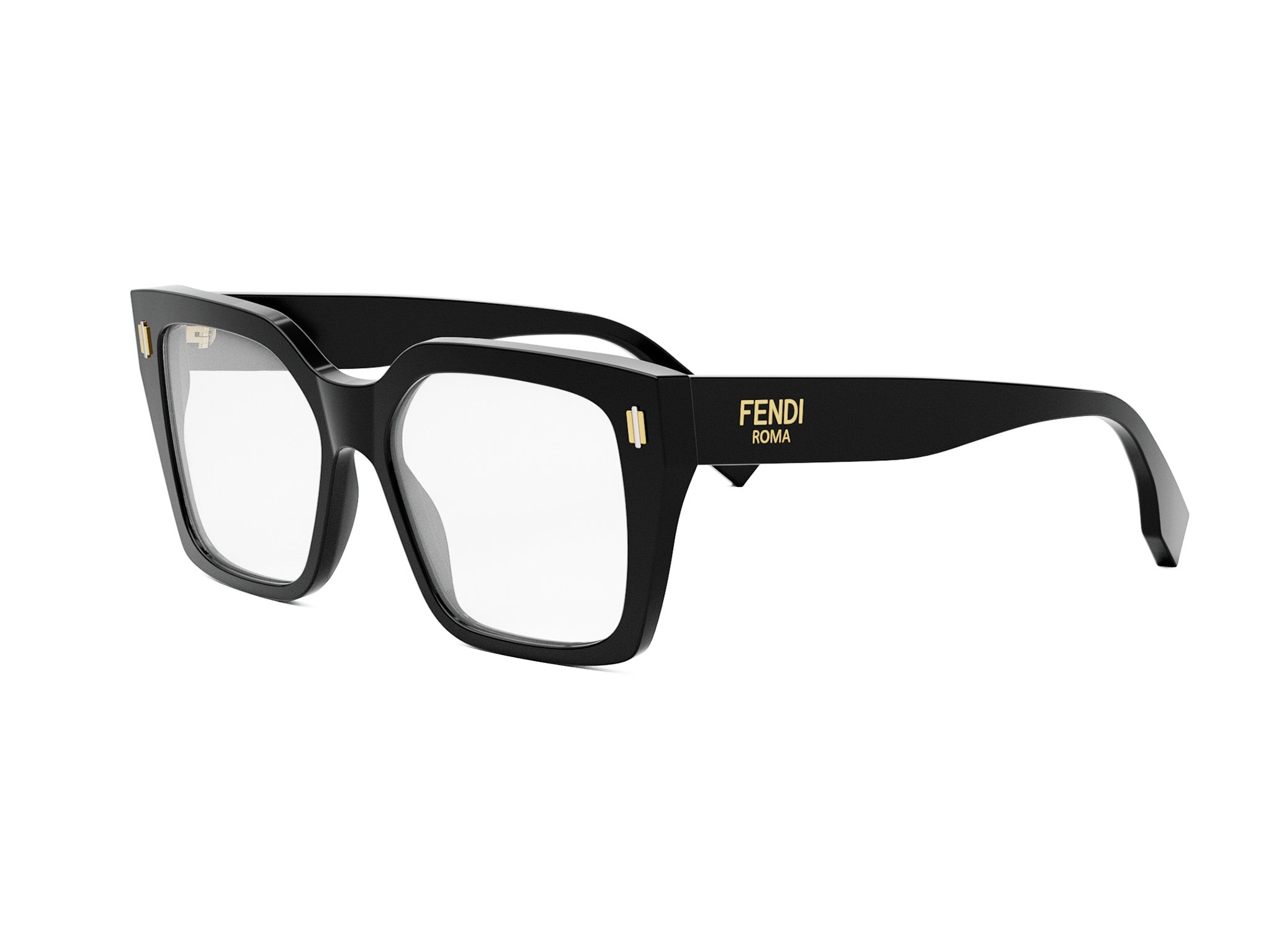 FENDI FE50085I Fendi Roma Black Square Eyeglasses