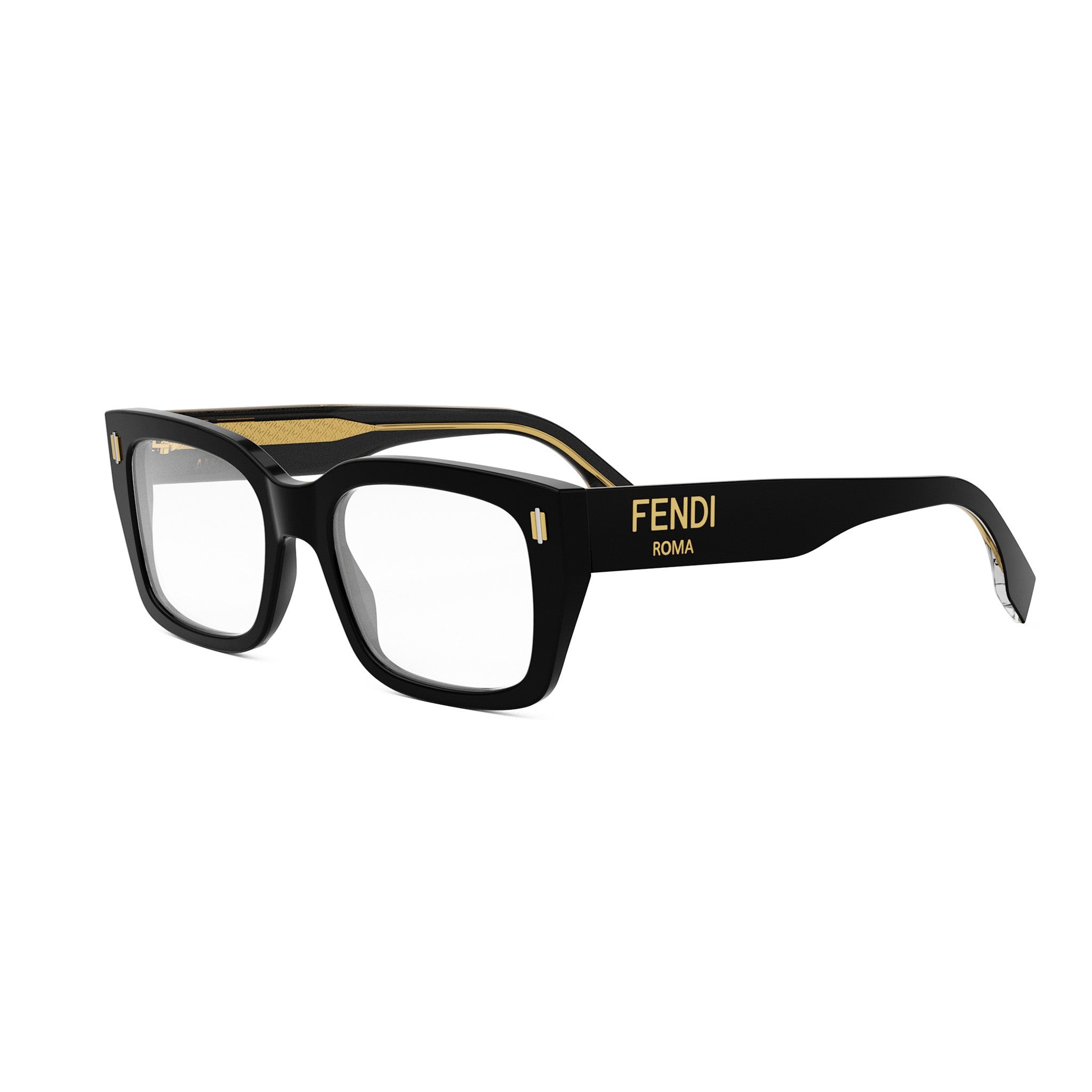 Fendi Roma Black Square Eyeglasses