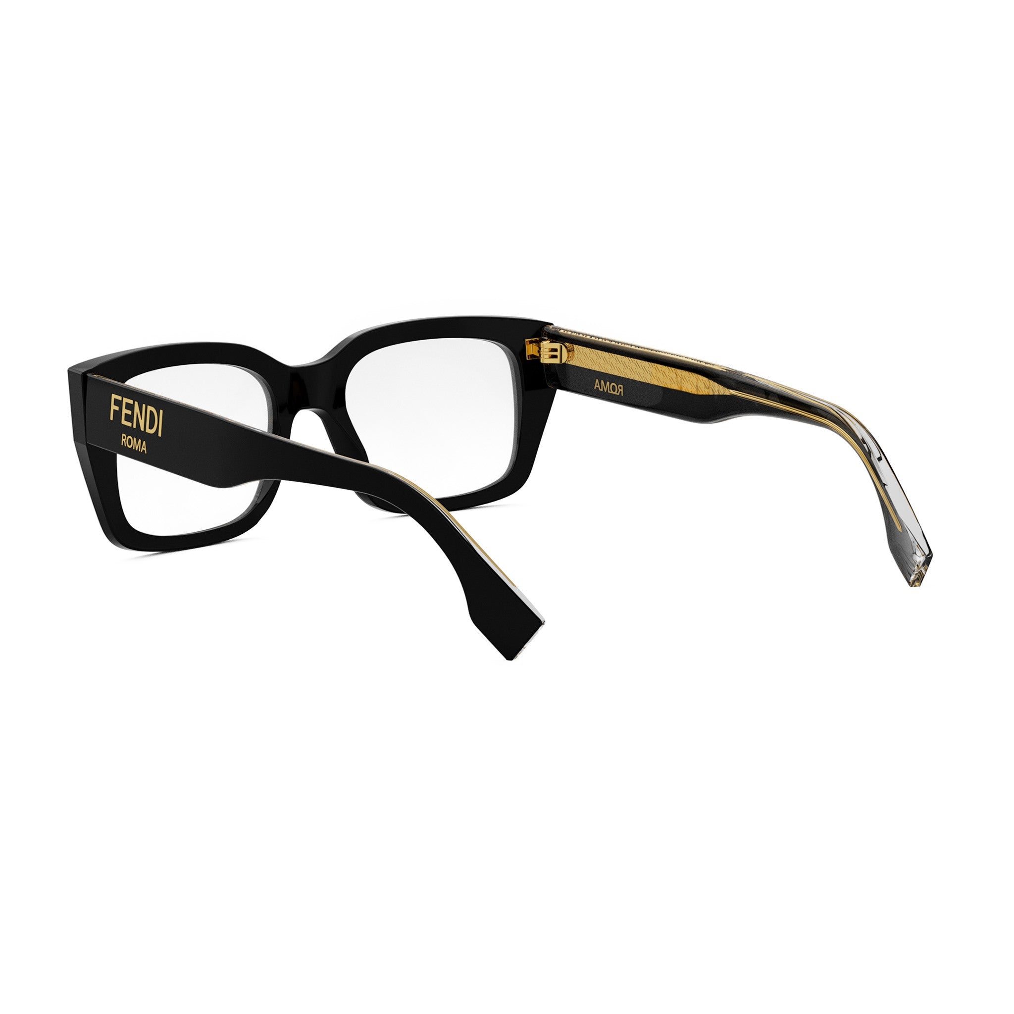 Fendi Roma Black Square Eyeglasses