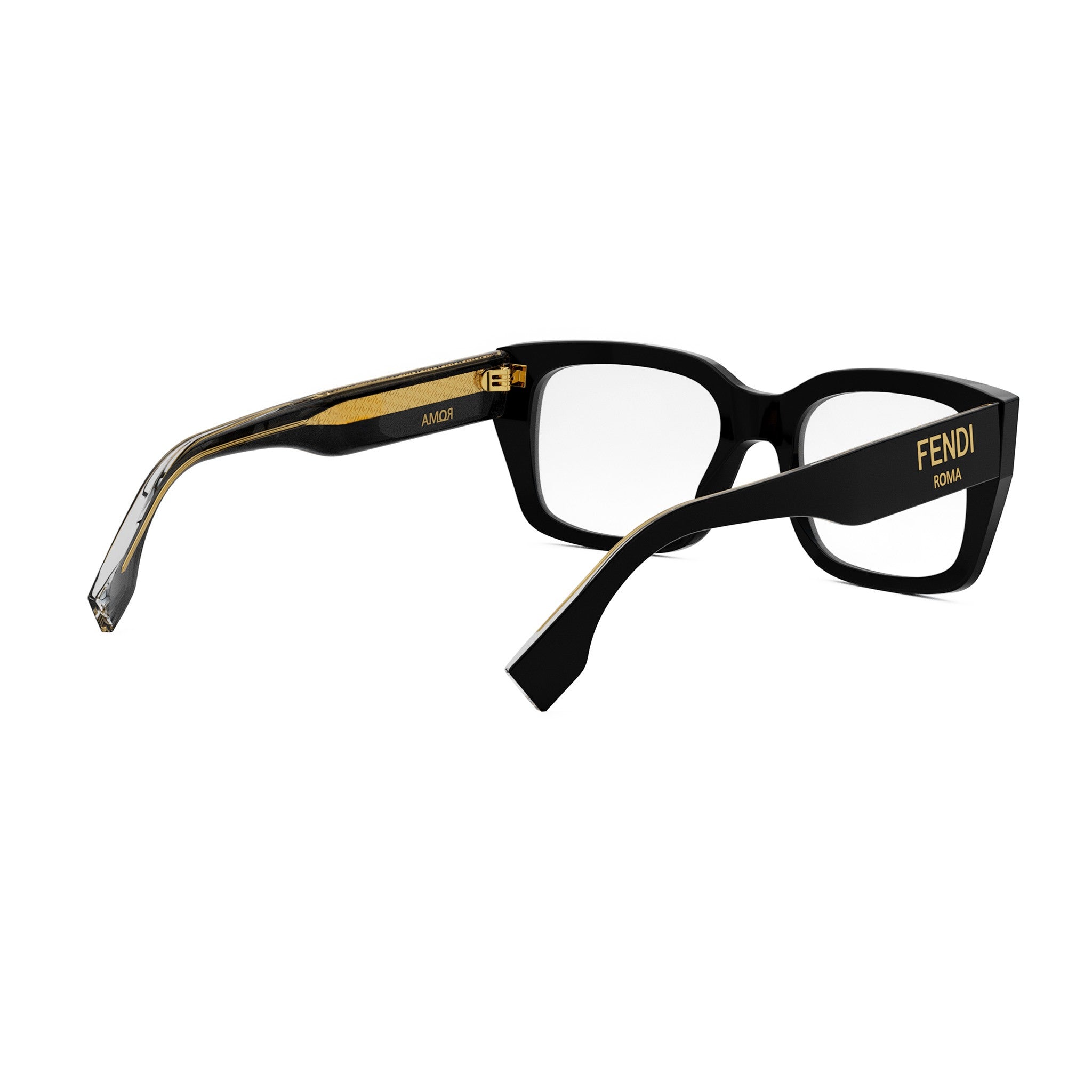 Fendi Roma Black Square Eyeglasses