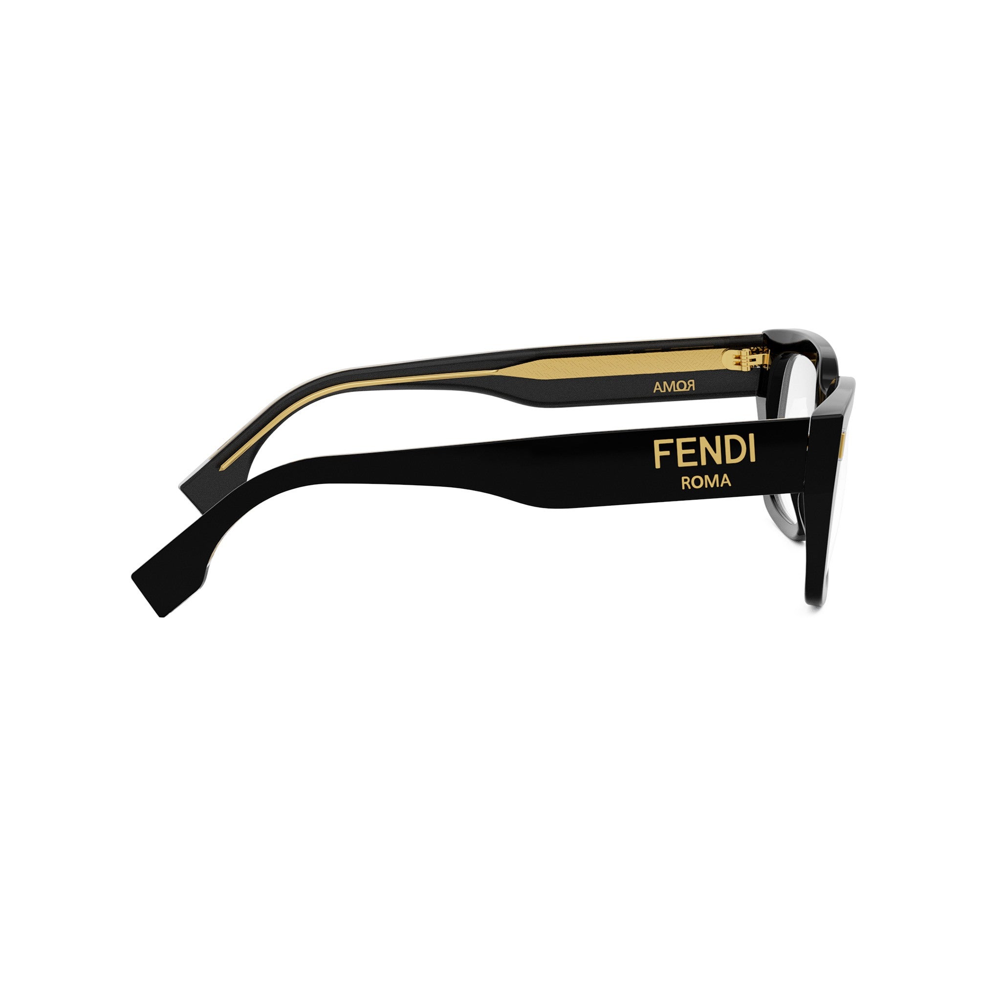 Fendi Roma Black Square Eyeglasses