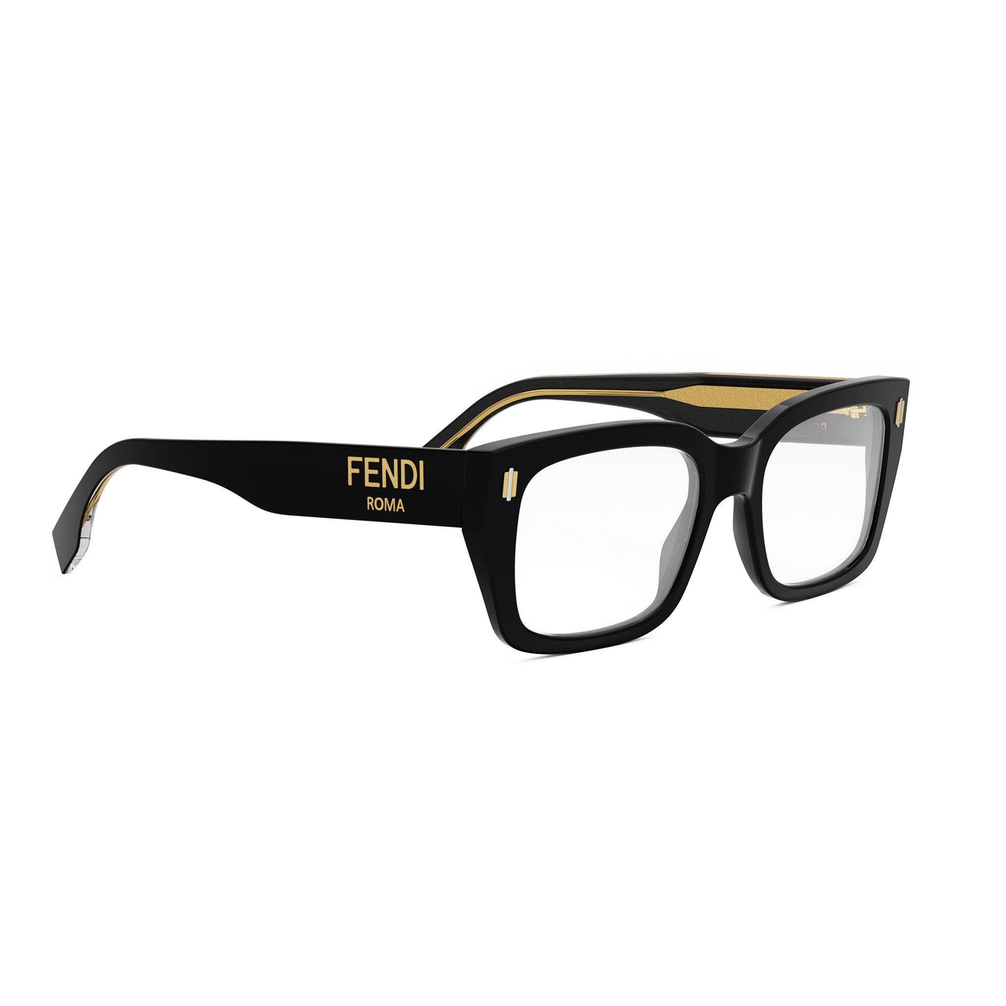 Fendi Roma Black Square Eyeglasses
