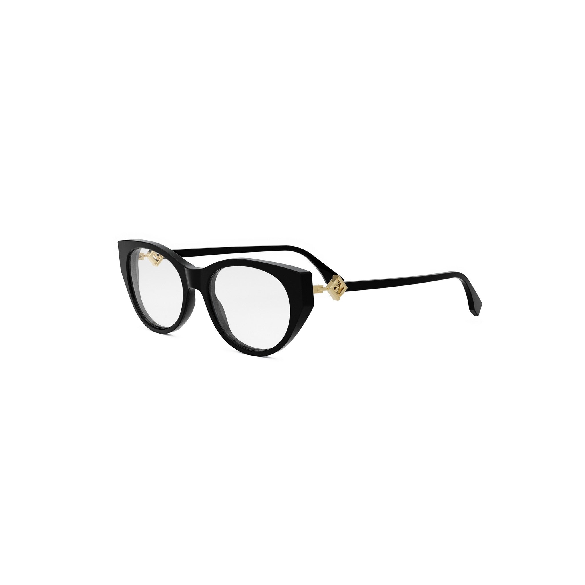 FF Diamonds Black Oval Eyeglasses