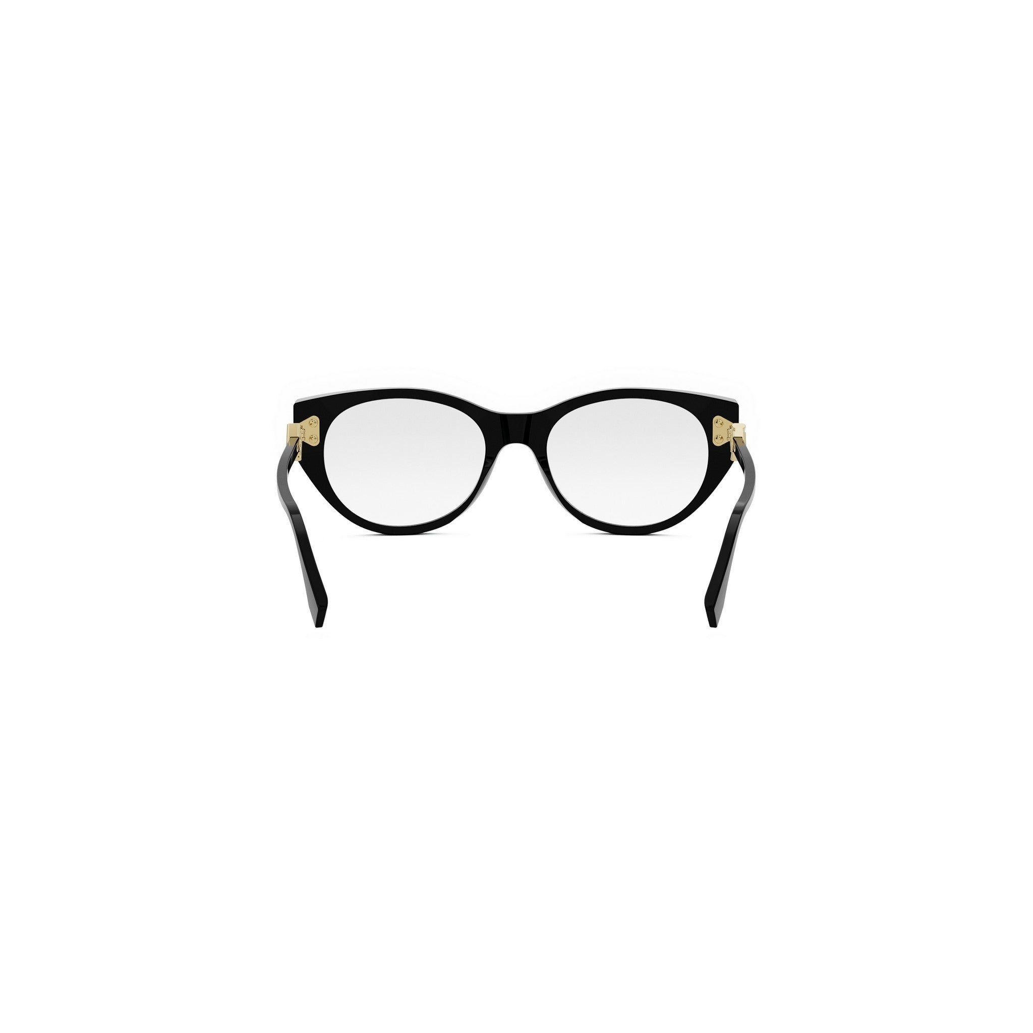 FF Diamonds Black Oval Eyeglasses