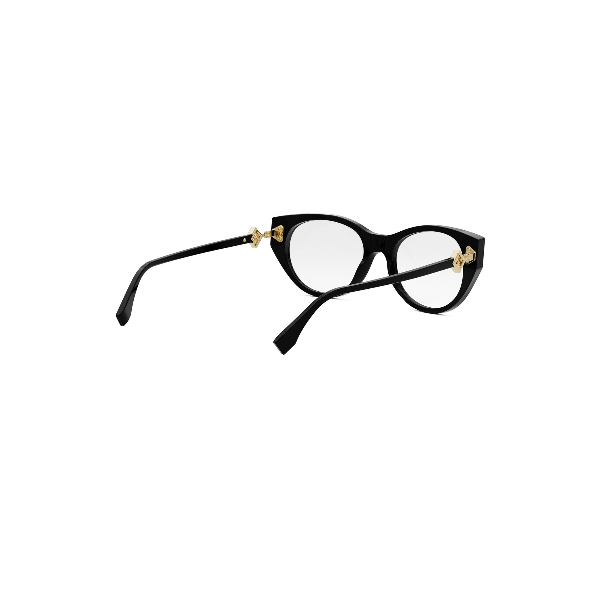 FF Diamonds Black Oval Eyeglasses