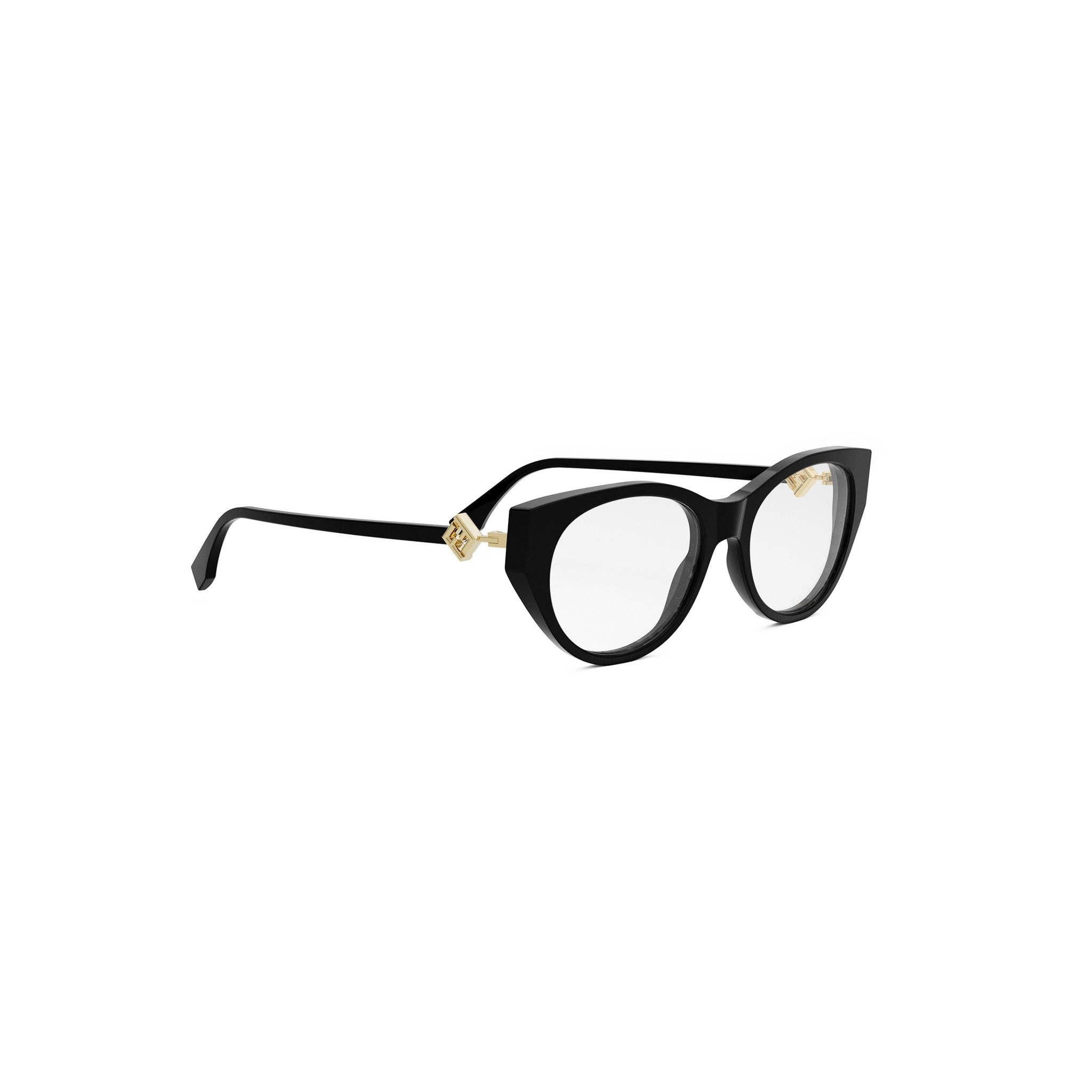 FF Diamonds Black Oval Eyeglasses