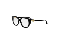 FENDI FE50100I FF Diamonds Black Rectangular Eyeglasses