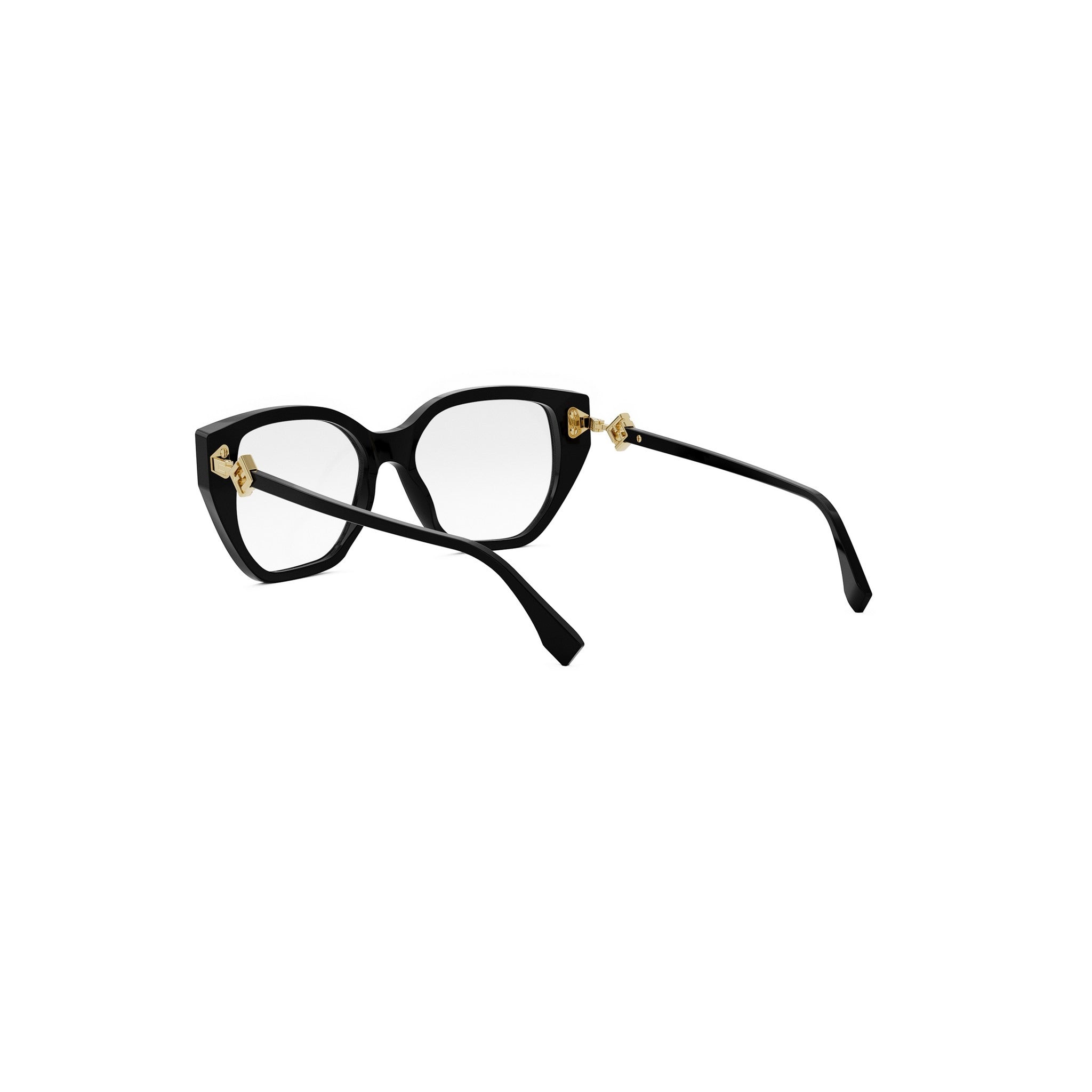 FF Diamonds Black Rectangular Eyeglasses