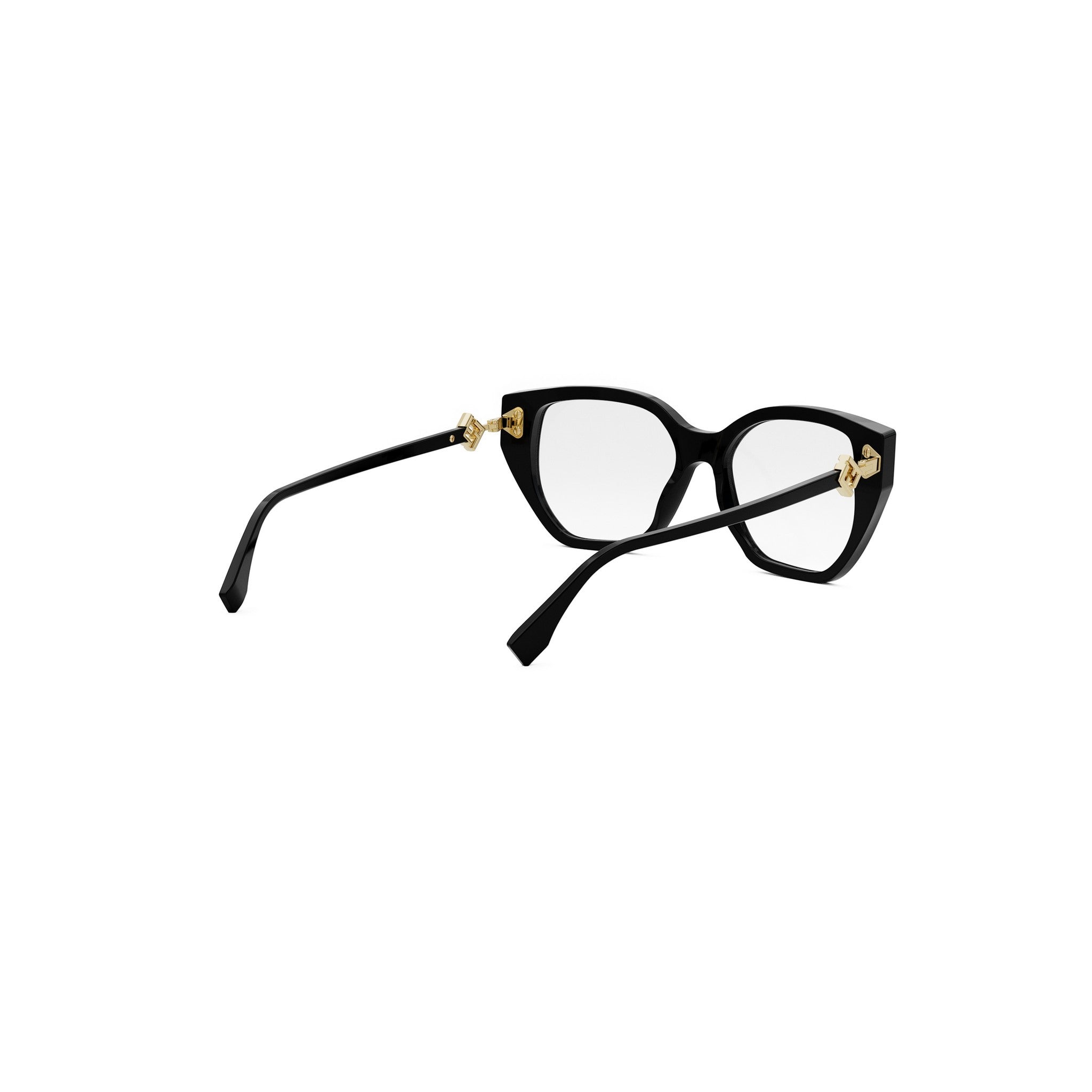 FF Diamonds Black Rectangular Eyeglasses