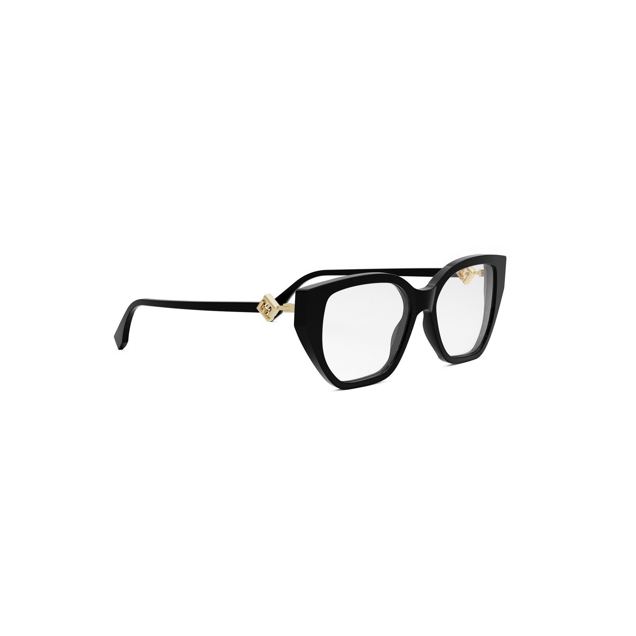 FF Diamonds Black Rectangular Eyeglasses
