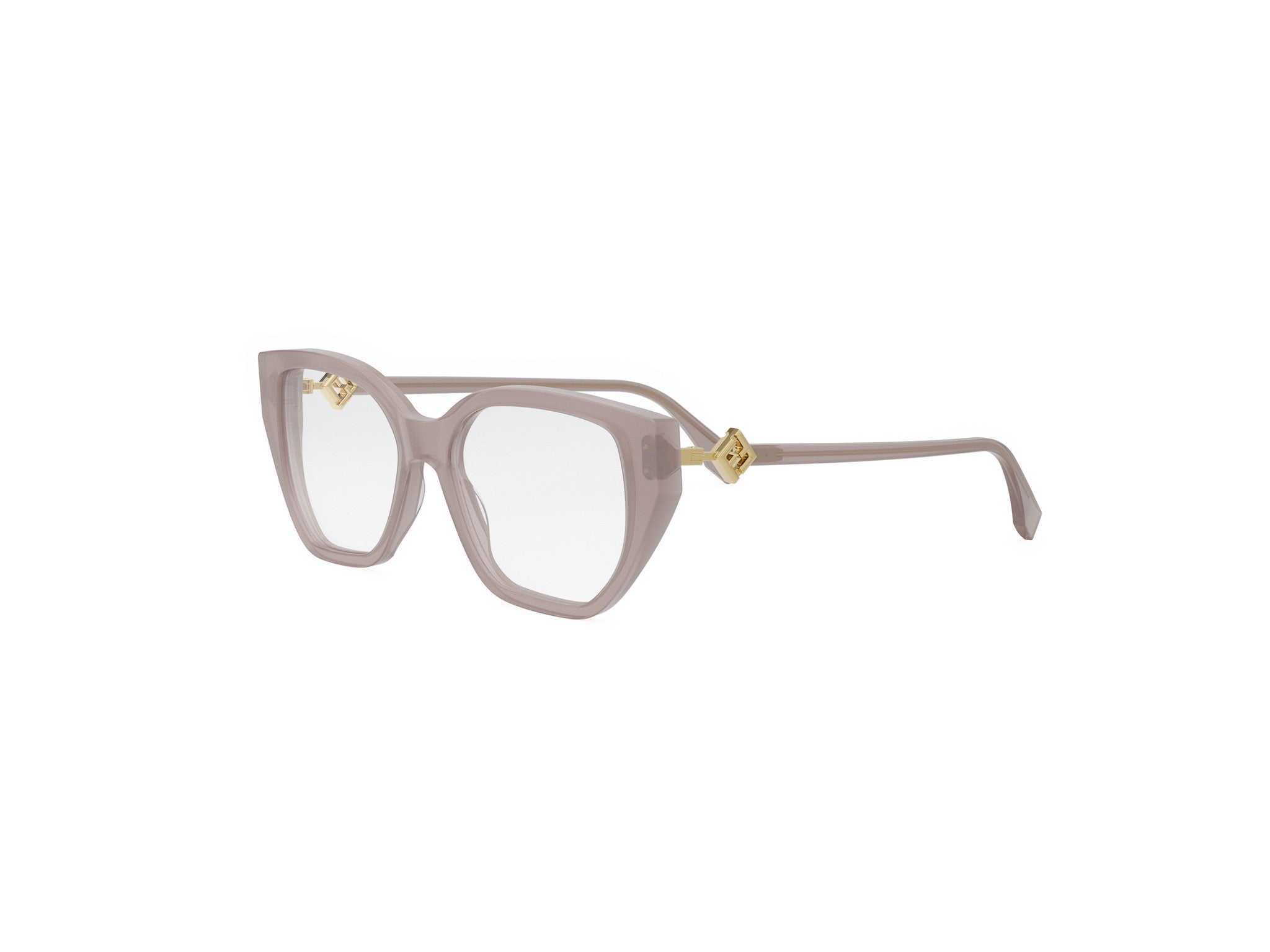 FENDI FE50100I FF Diamonds Rose Rectangular Eyeglasses