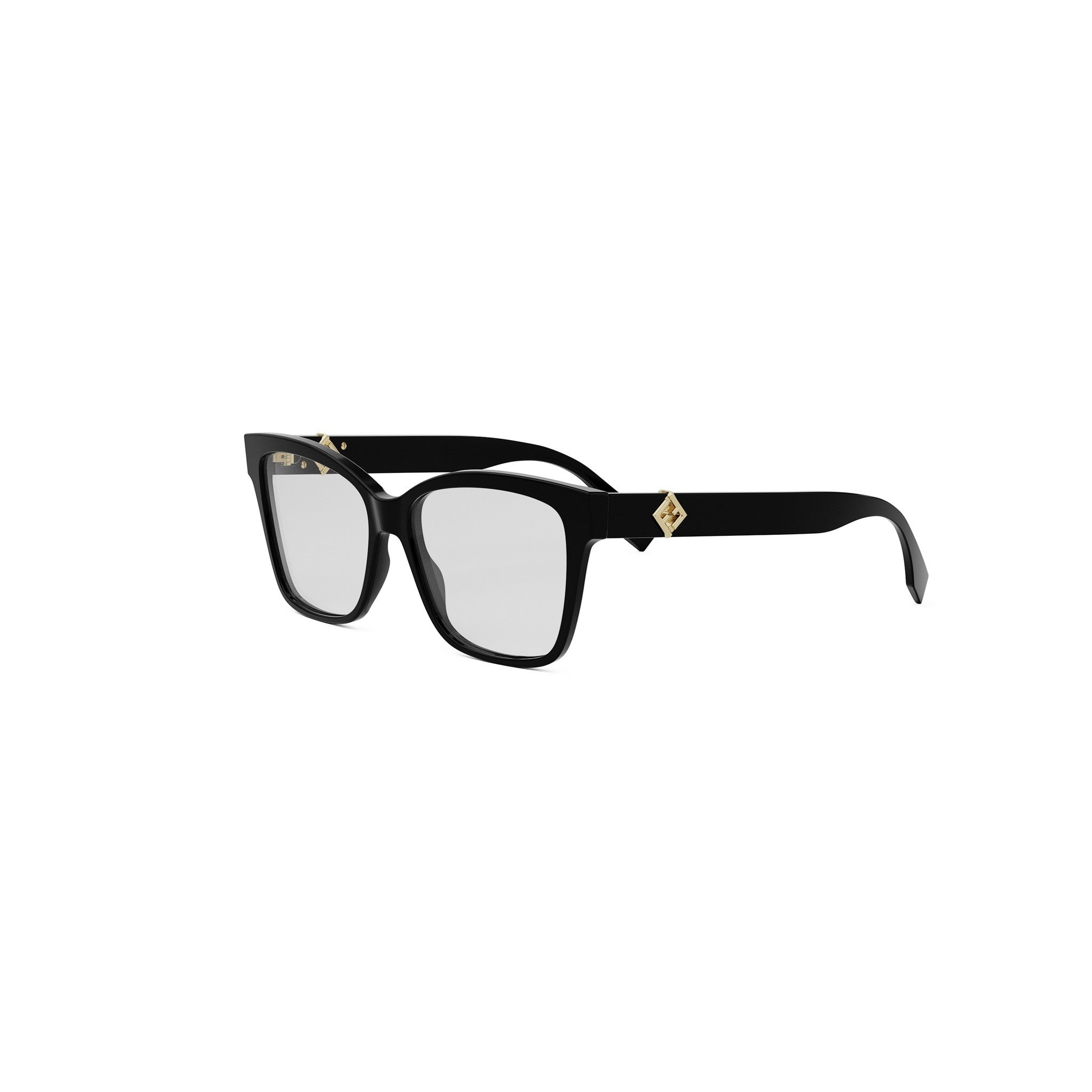 FF Diamonds Black Square Eyeglasses