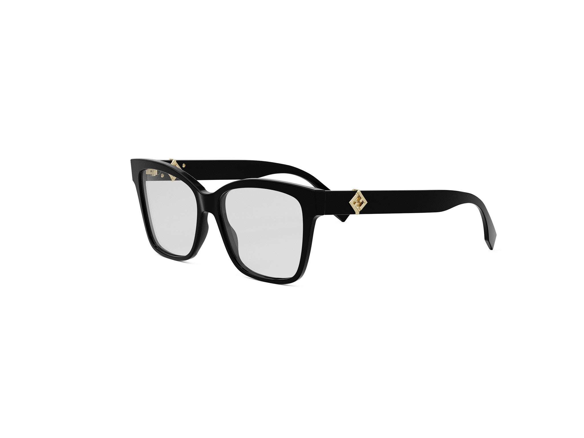 FENDI FE50117I FF Diamonds Black Square Eyeglasses