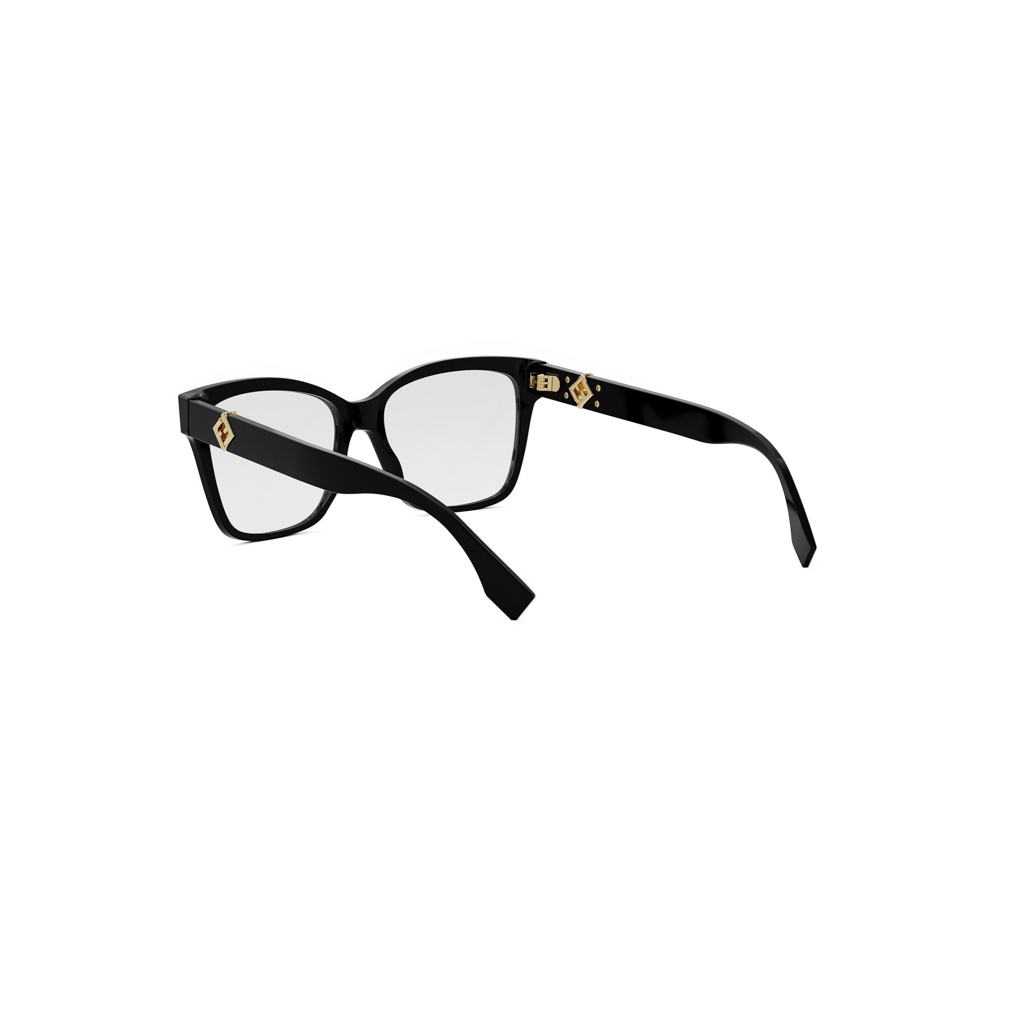 FF Diamonds Black Square Eyeglasses