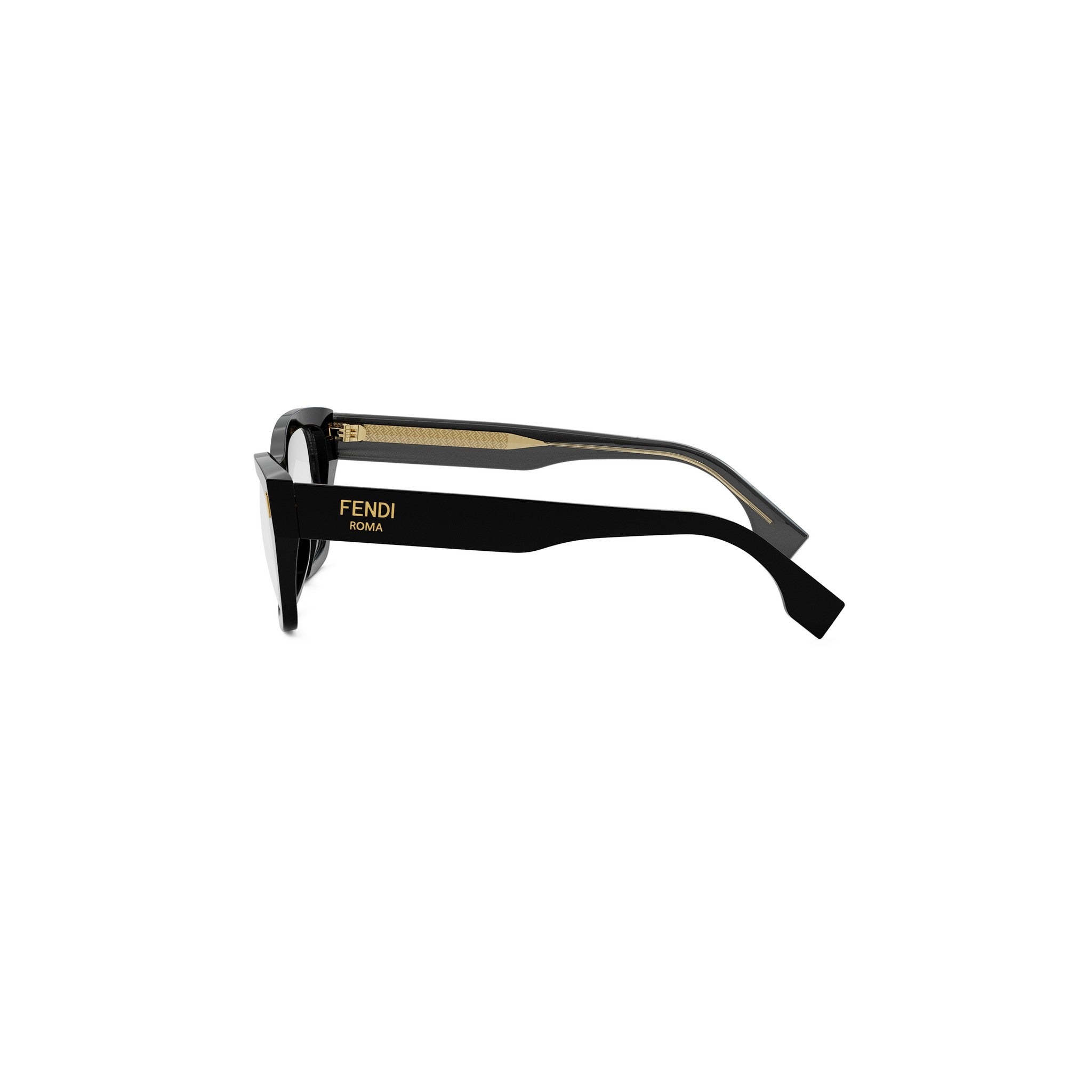Fendi Roma Black Rectangular Eyeglasses