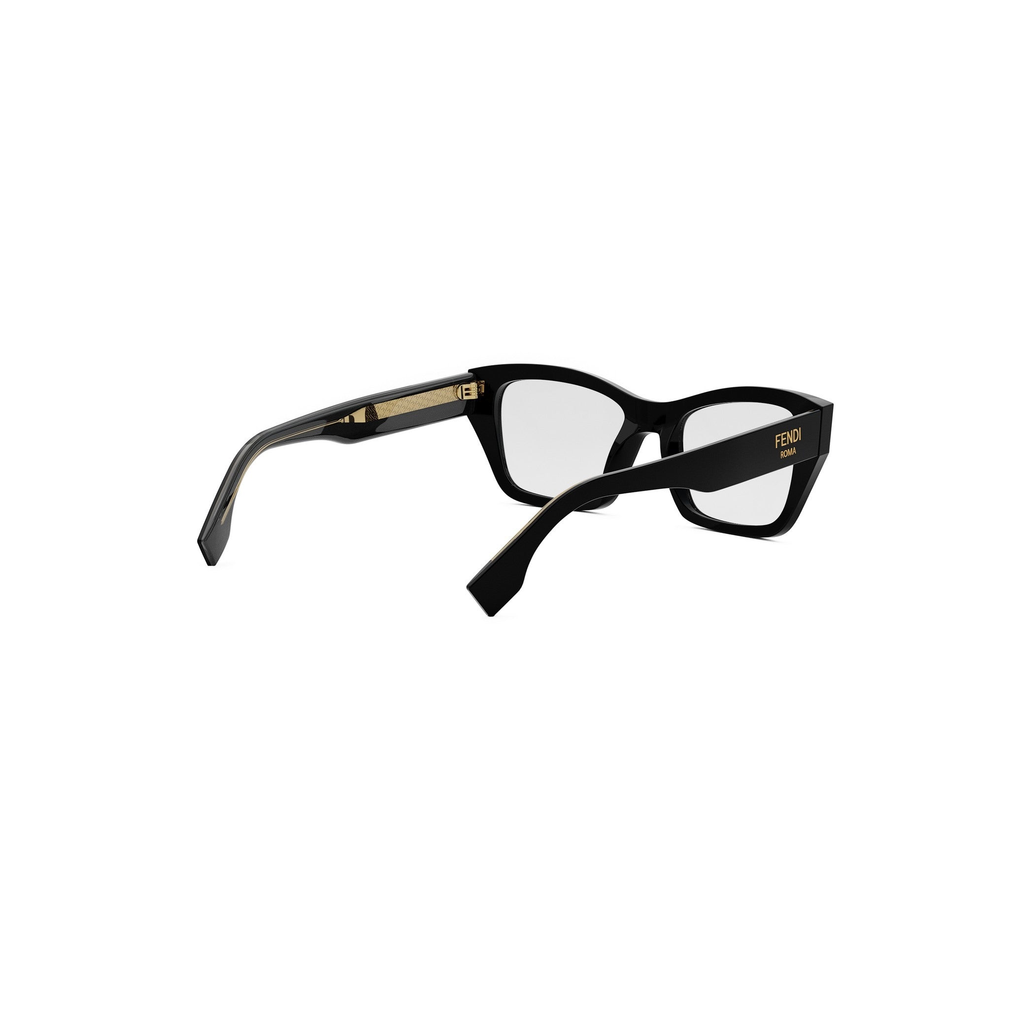 Fendi Roma Black Rectangular Eyeglasses