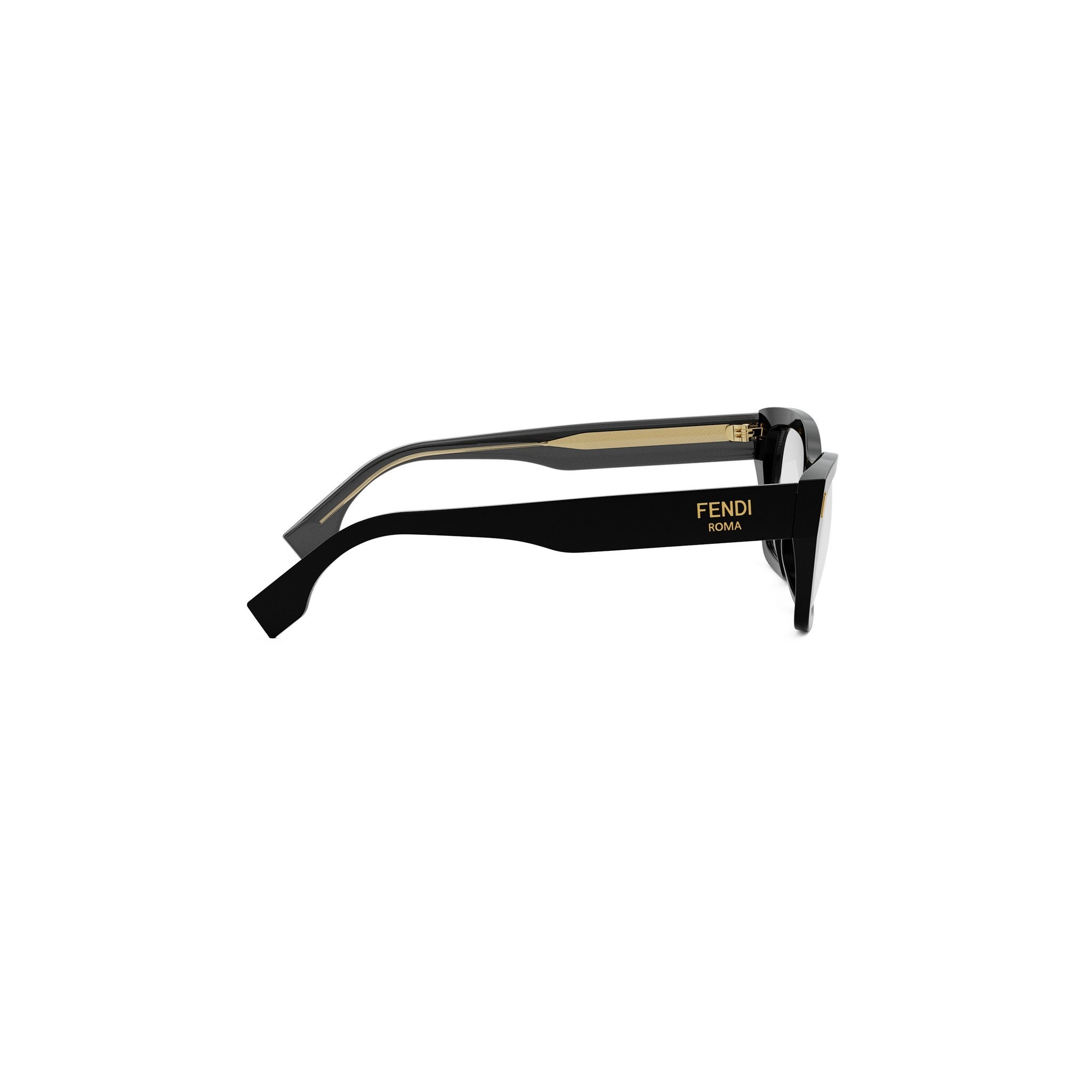 Fendi Roma Black Rectangular Eyeglasses