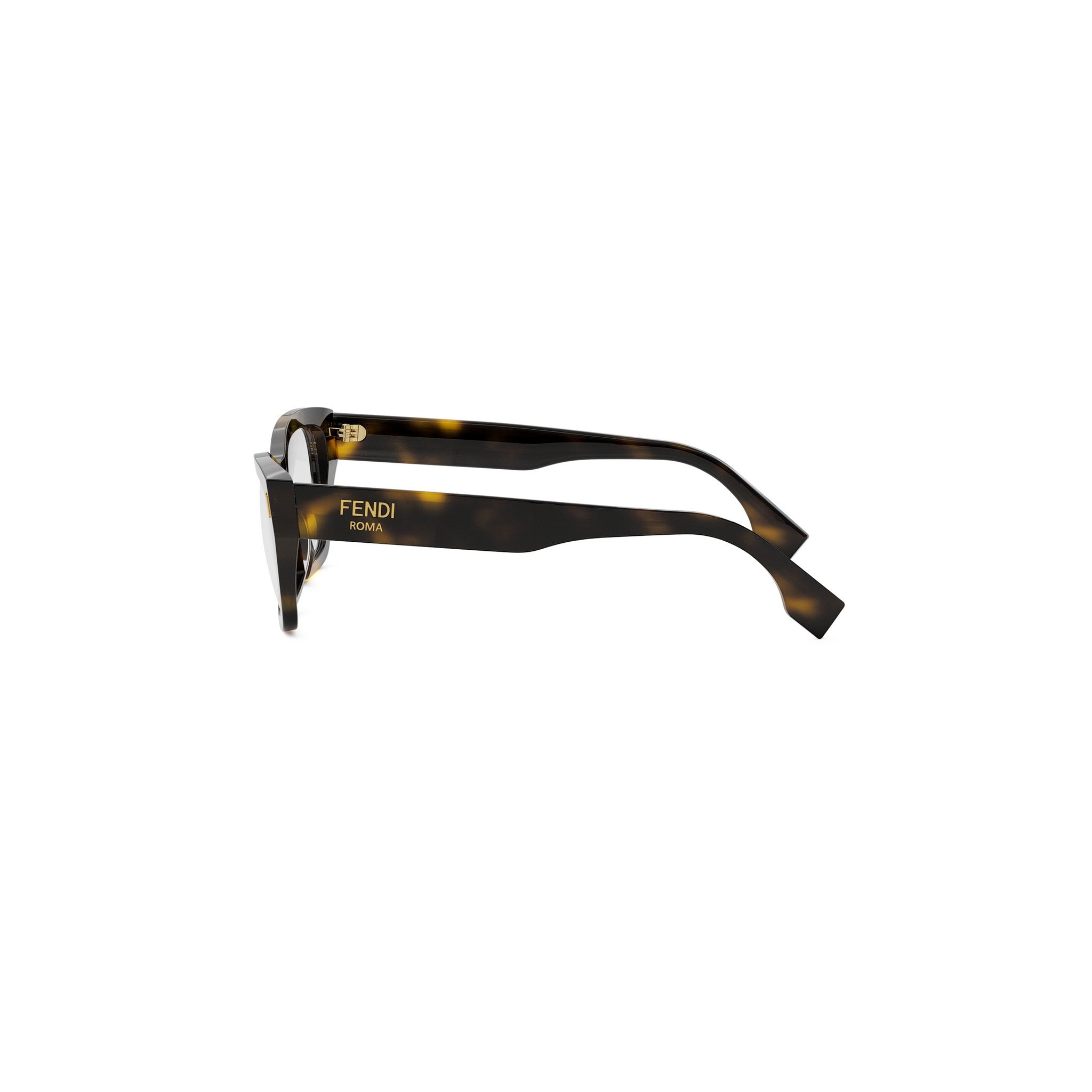 Fendi Roma Havana Rectangular Eyeglasses