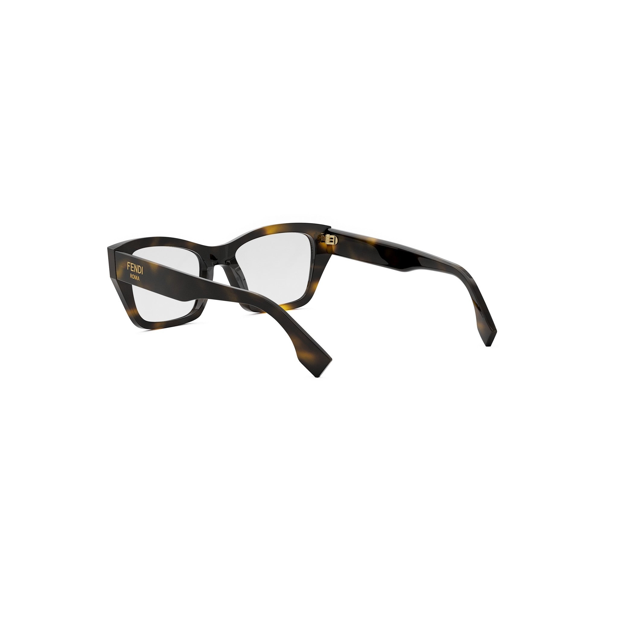 Fendi Roma Havana Rectangular Eyeglasses