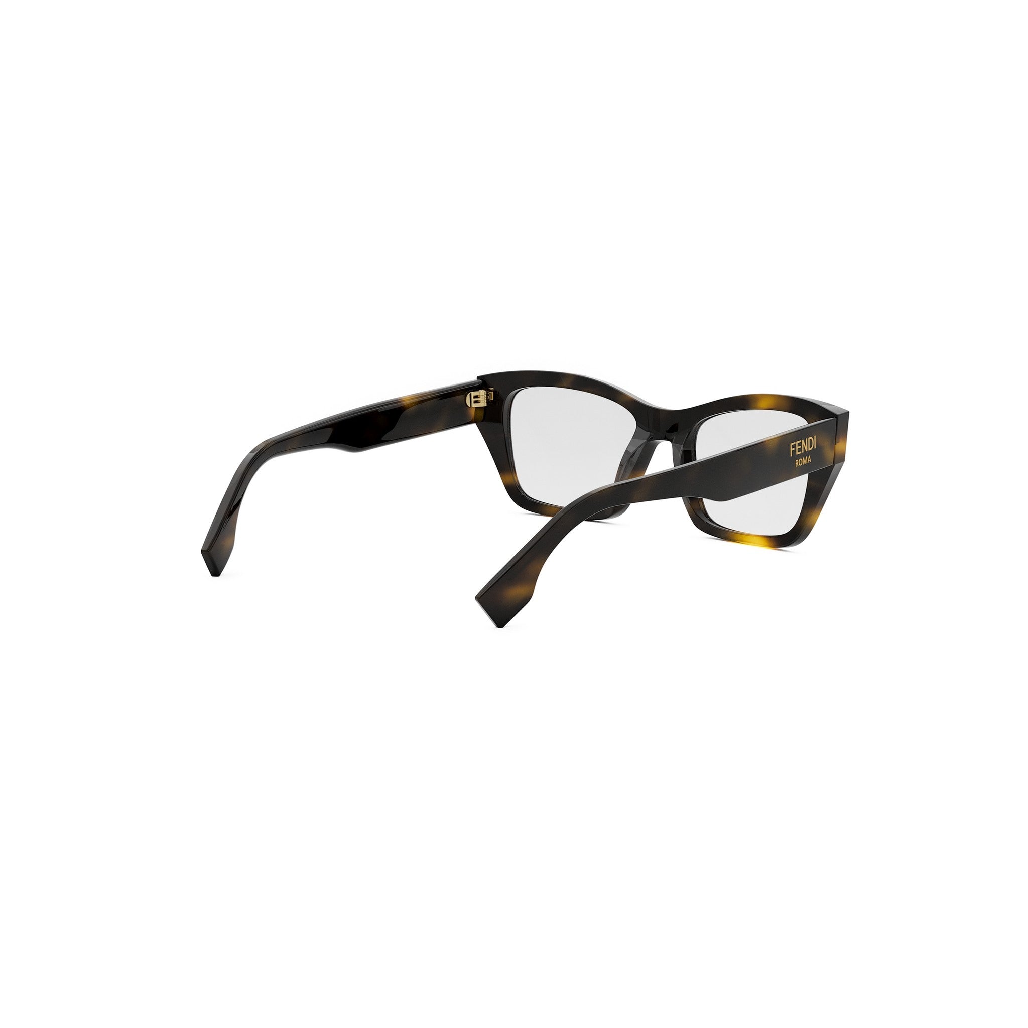 Fendi Roma Havana Rectangular Eyeglasses