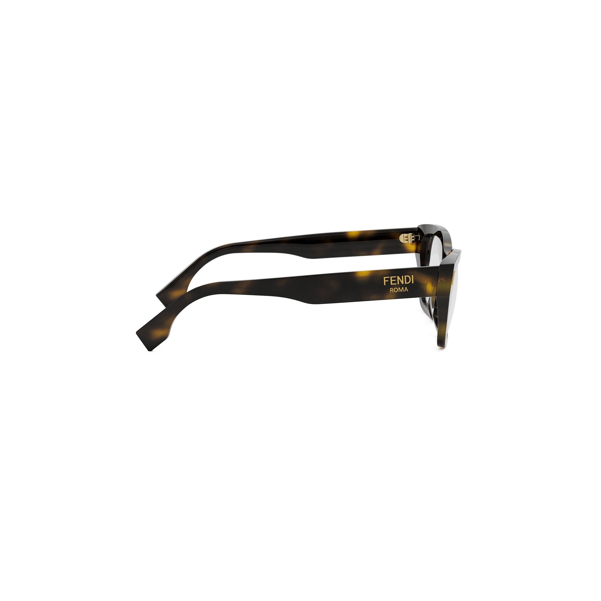 Fendi Roma Havana Rectangular Eyeglasses