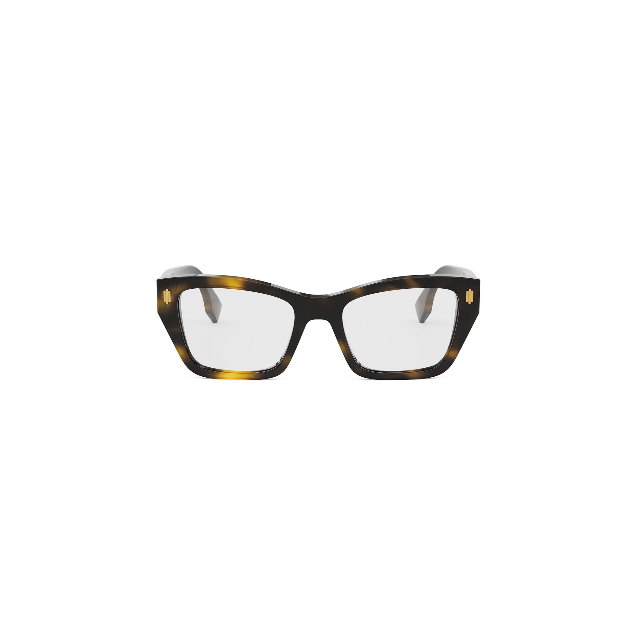 Fendi Roma Havana Rectangular Eyeglasses