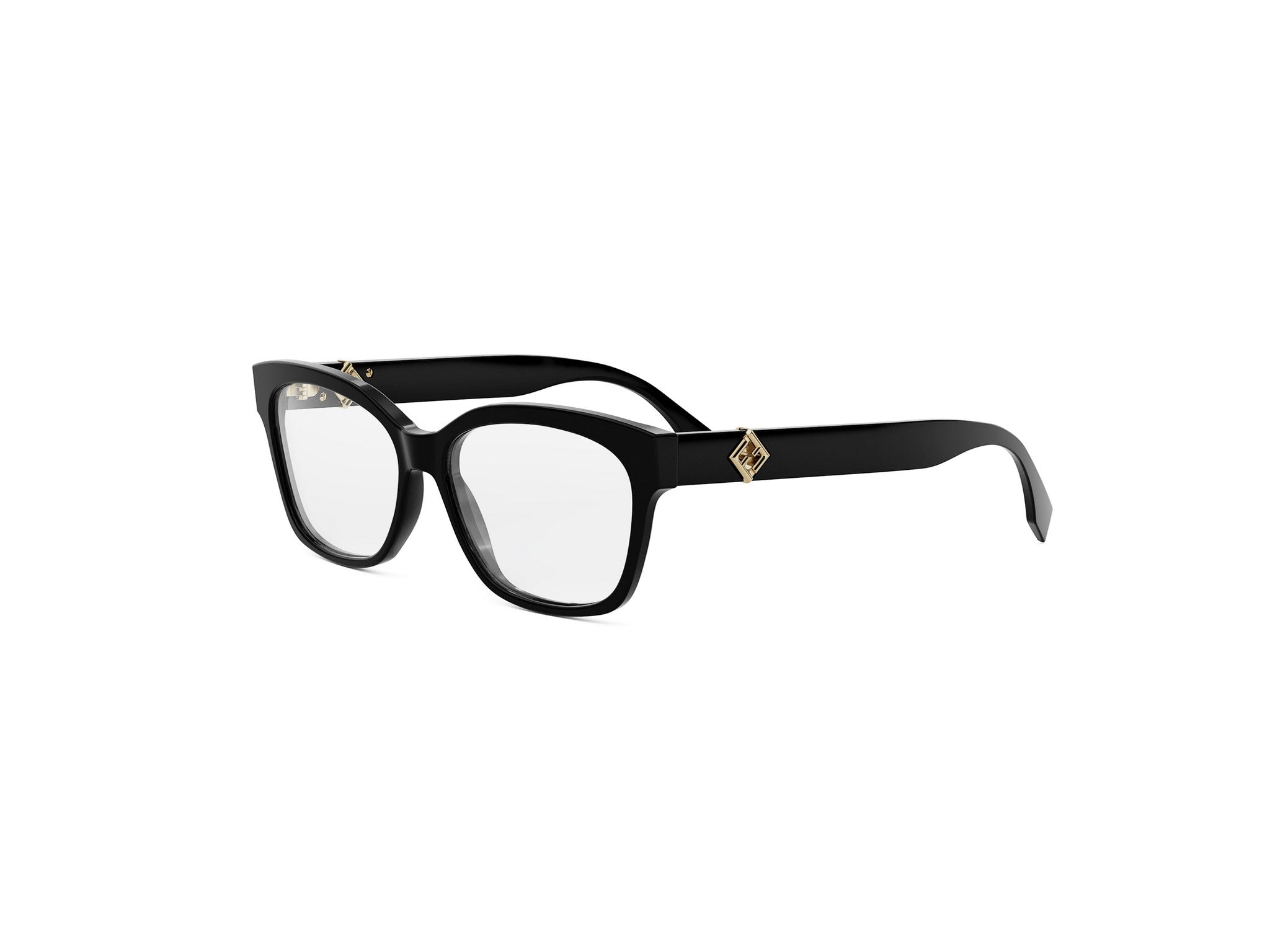 FENDI FE50124I FF Diamonds Black Square Eyeglasses