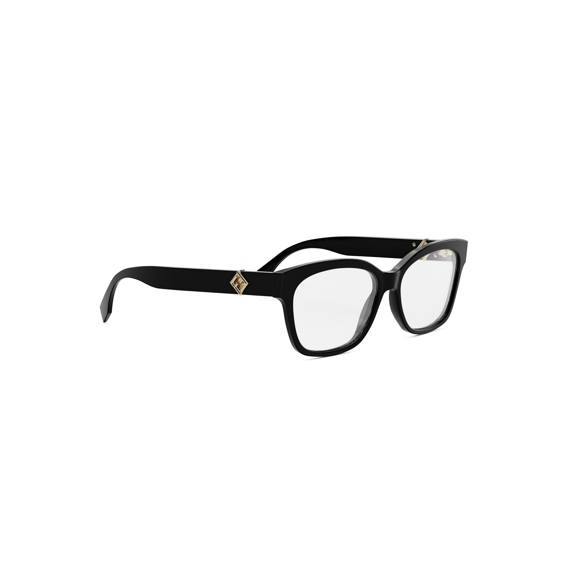 FF Diamonds Black Square Eyeglasses