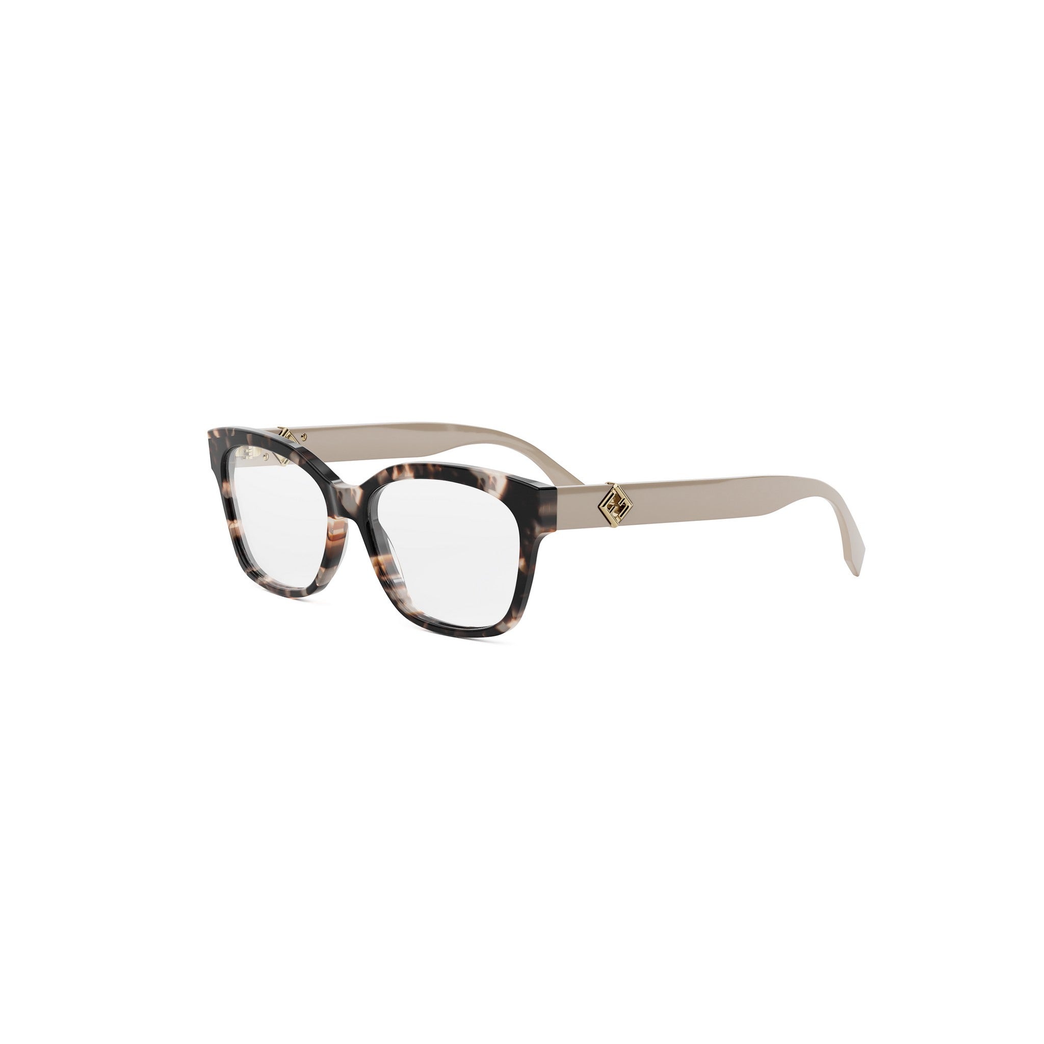 FF Diamonds Havana Square Eyeglasses