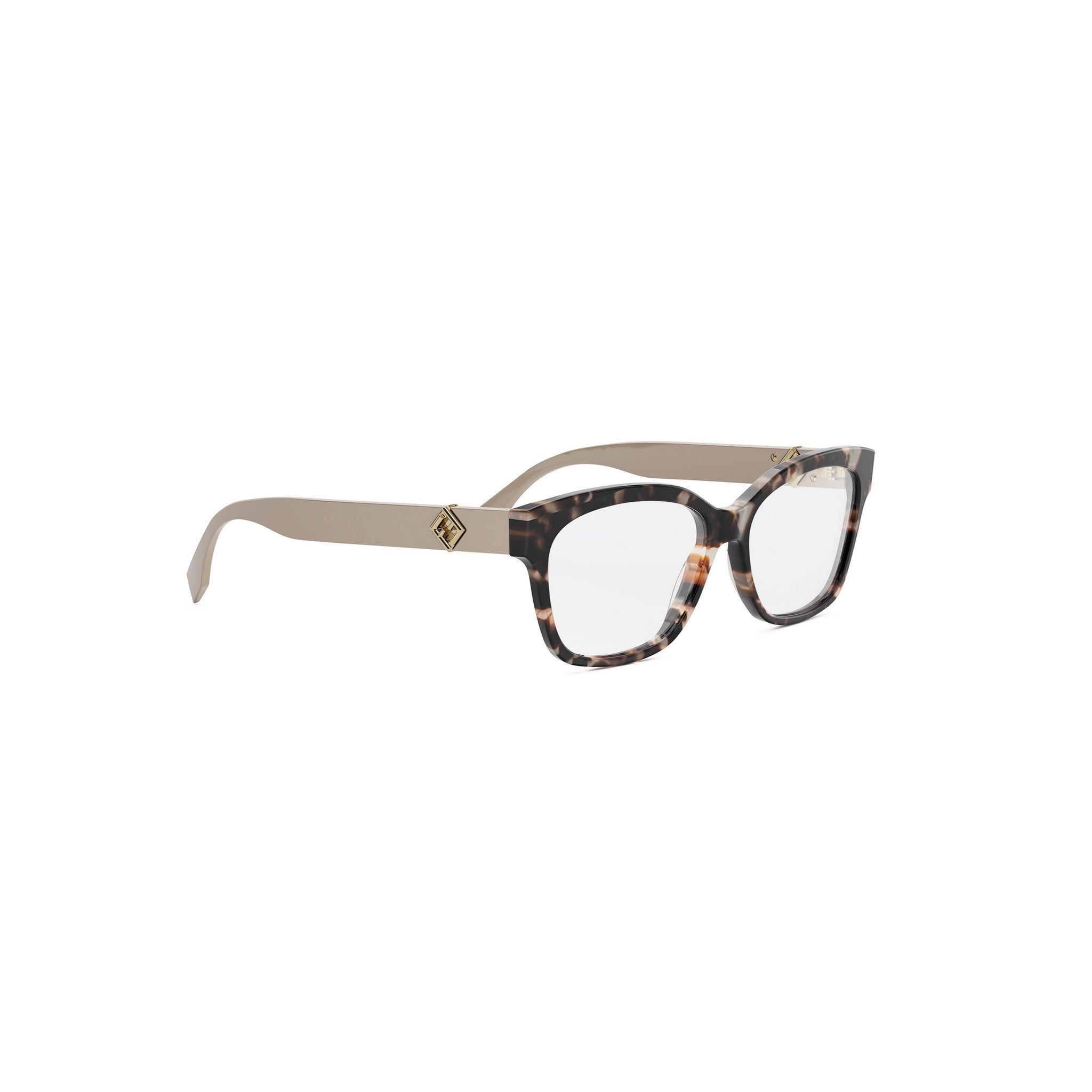 FF Diamonds Havana Square Eyeglasses