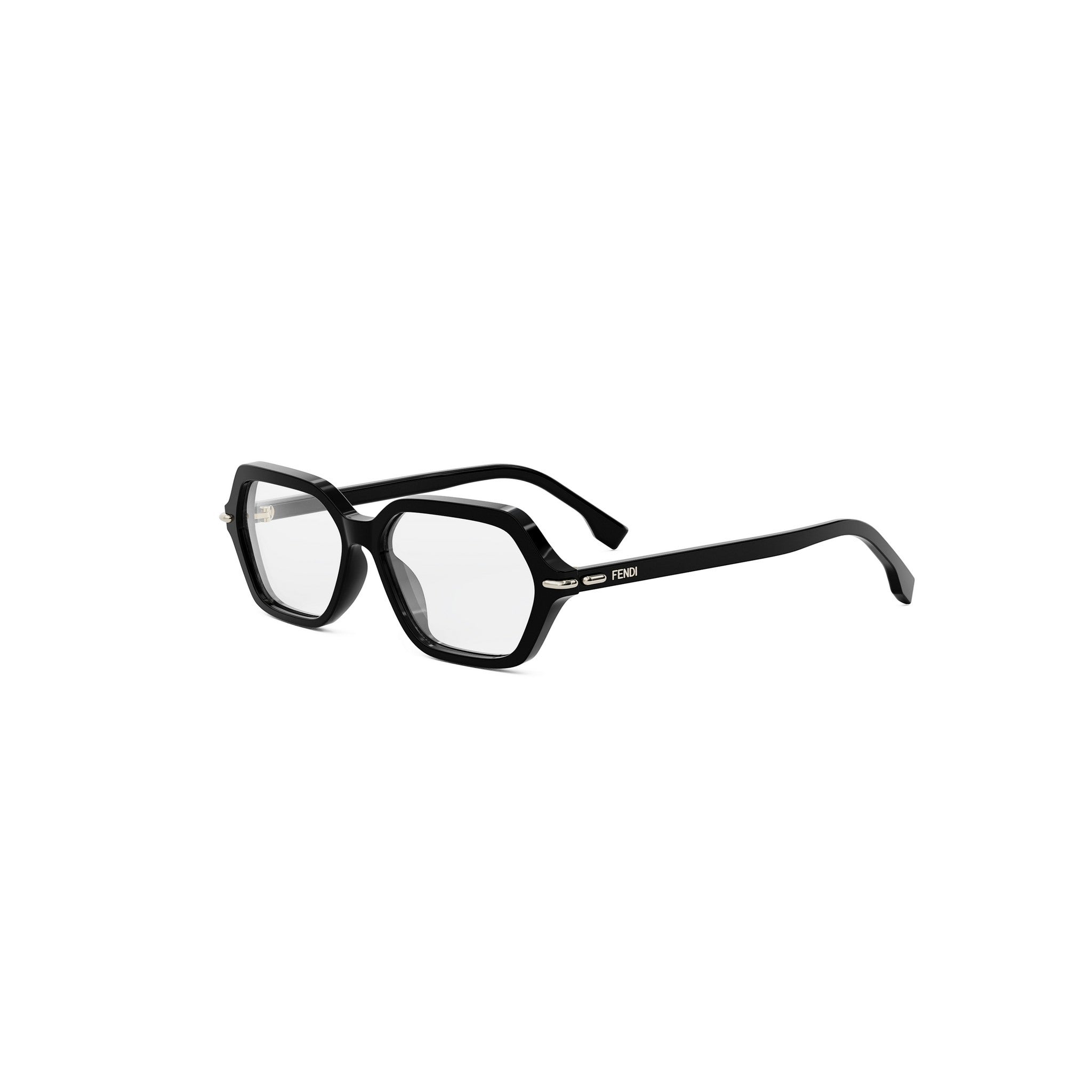 Fendi Selleria Black Geometric Eyeglasses