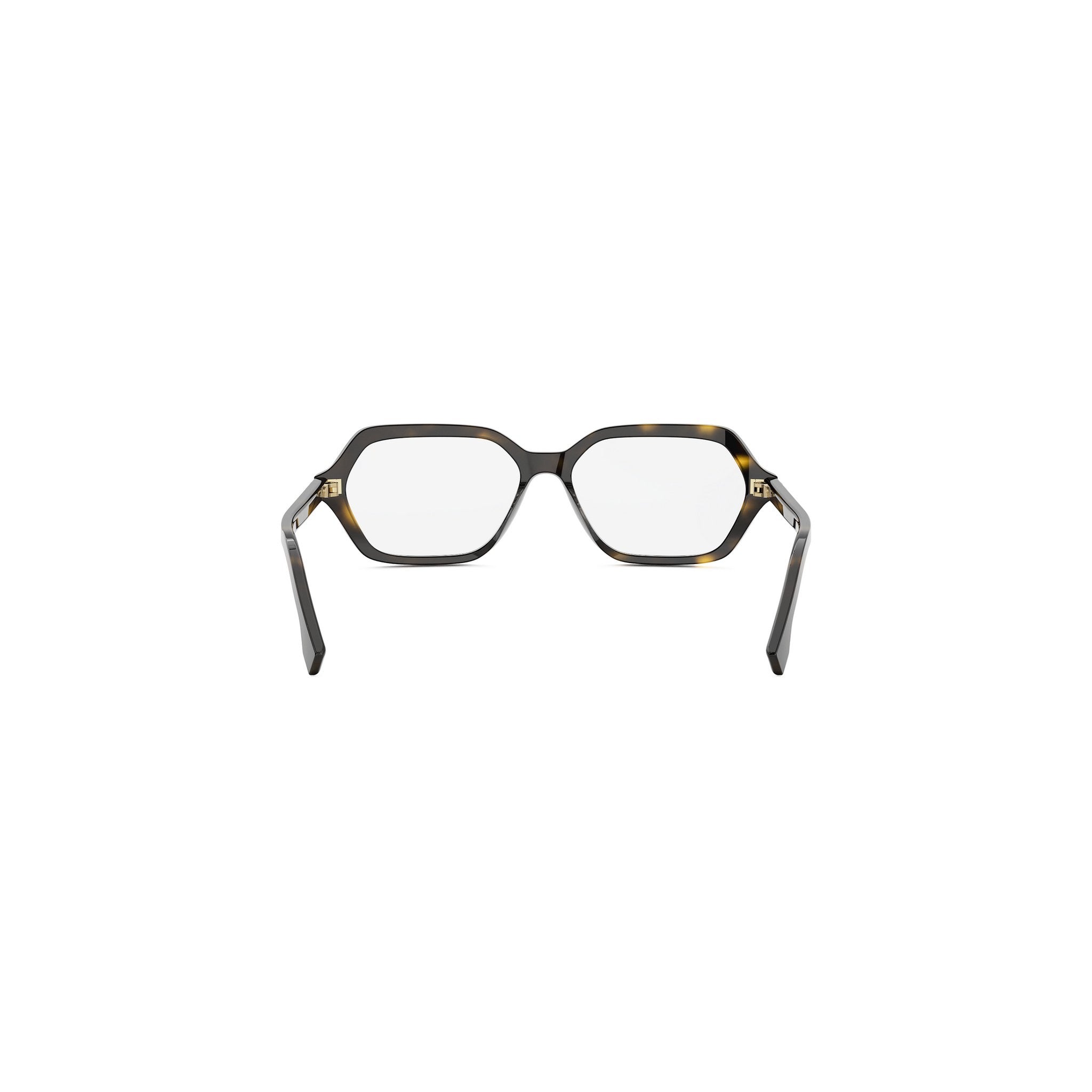 Fendi Selleria Havana Geometric Eyeglasses