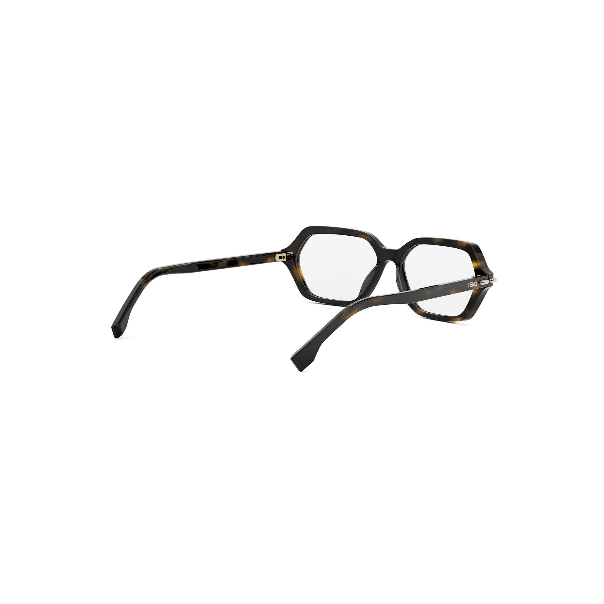 Fendi Selleria Havana Geometric Eyeglasses