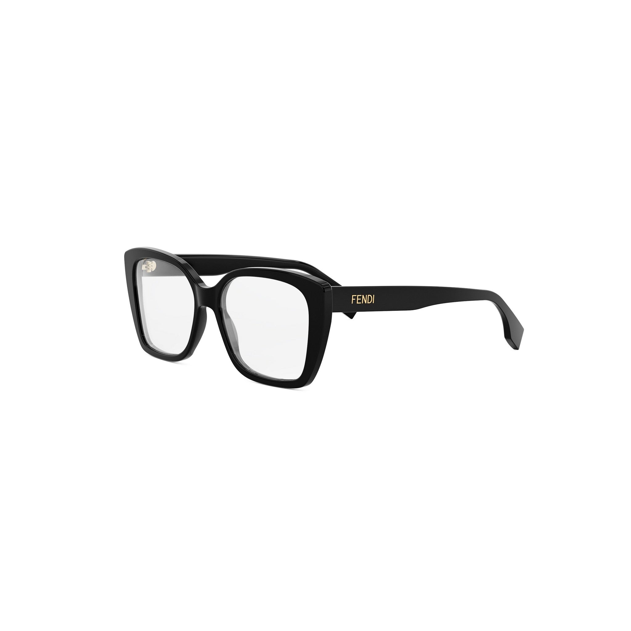 Lettering Black Square Eyeglasses