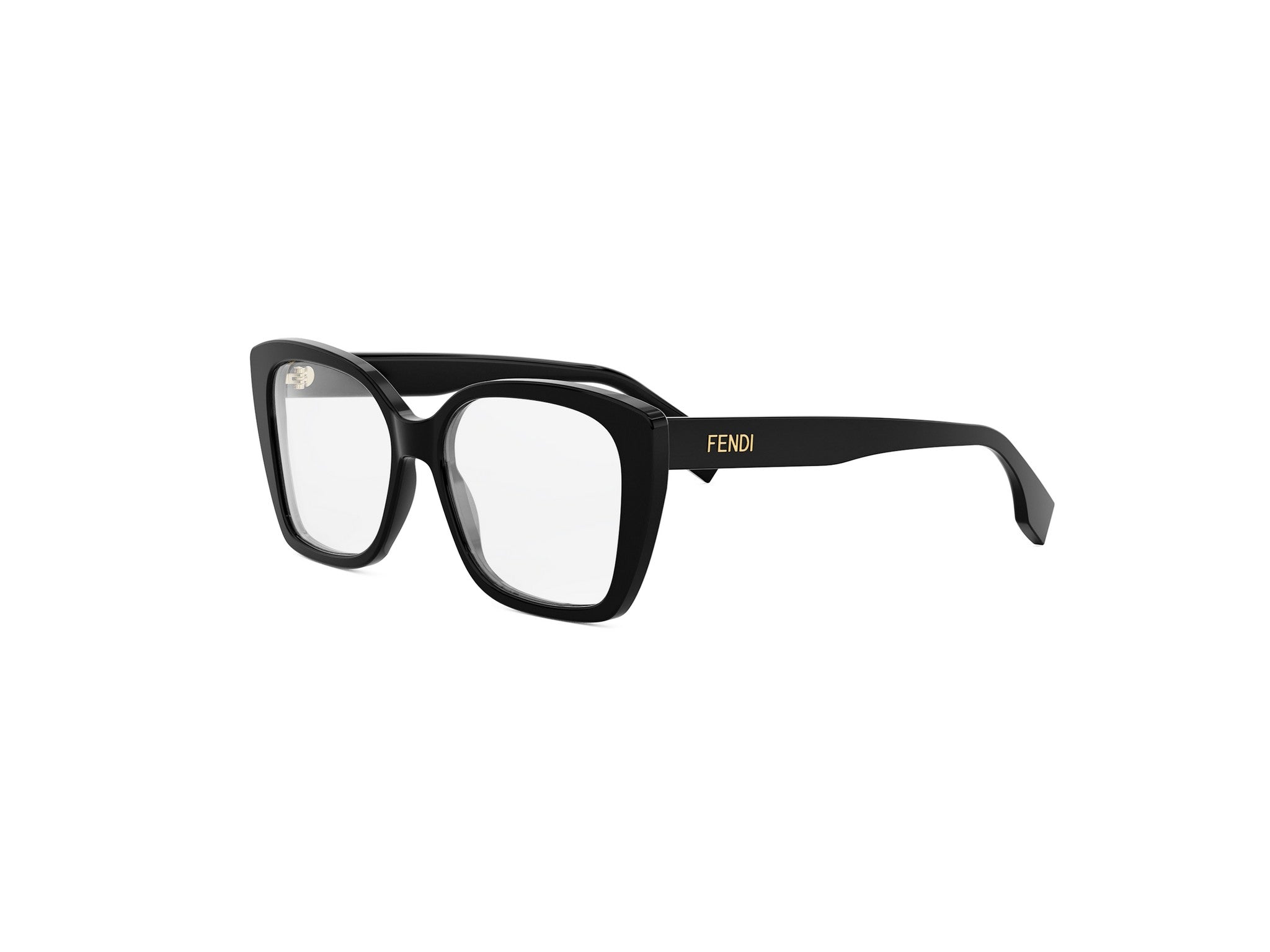 FENDI FE50127I Lettering Black Square Eyeglasses