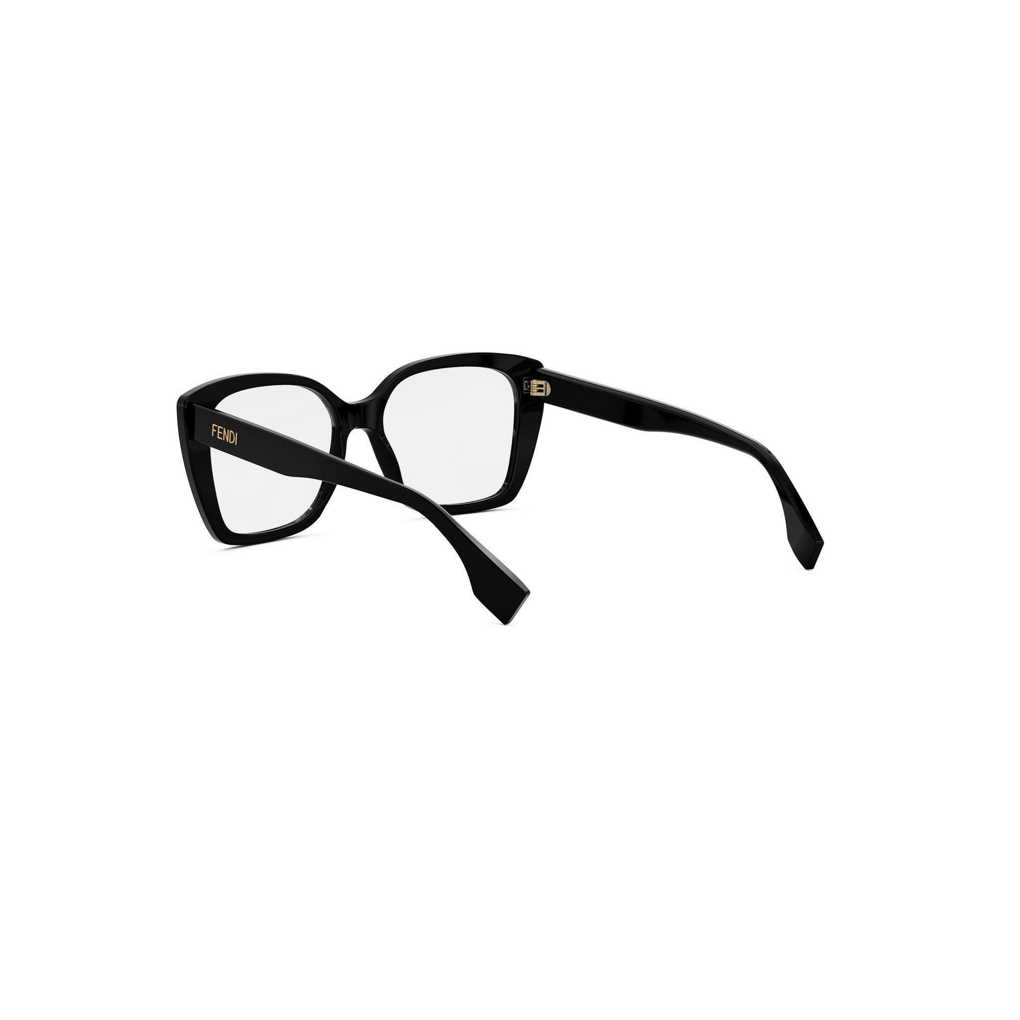 Lettering Black Square Eyeglasses
