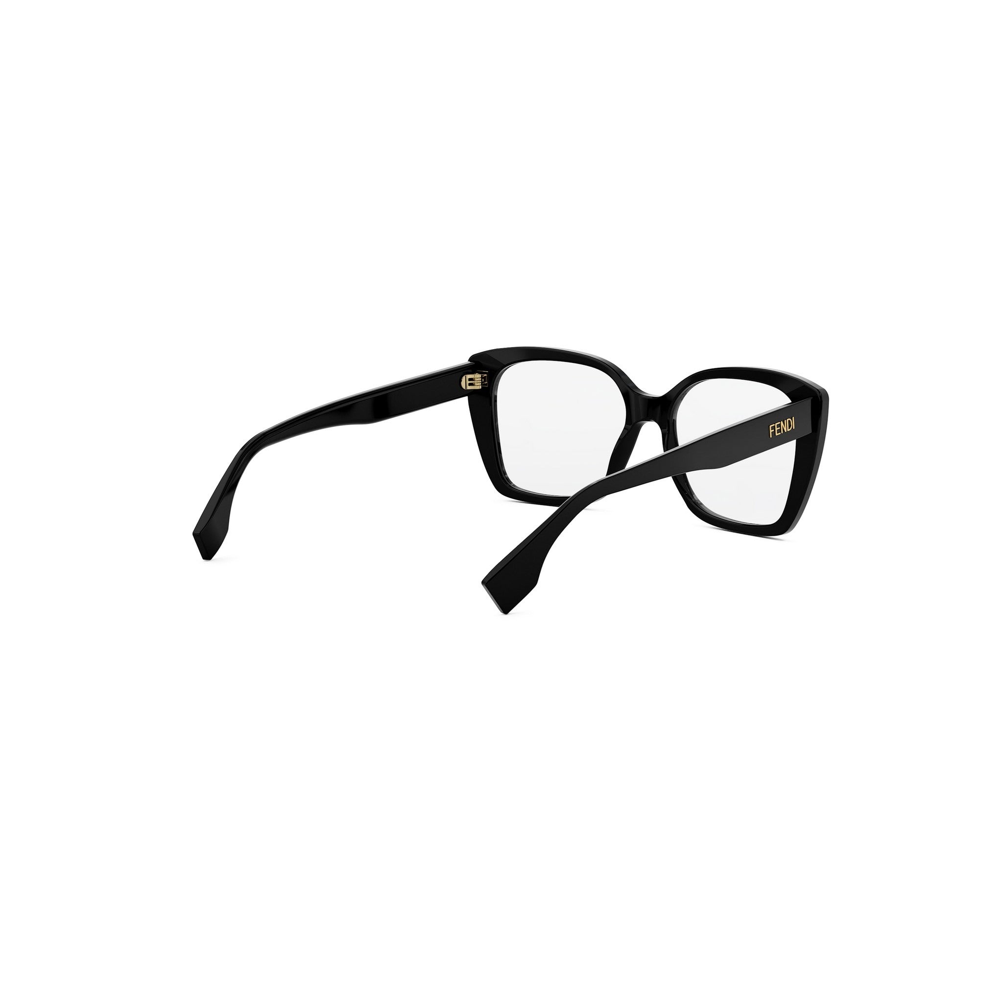 Lettering Black Square Eyeglasses