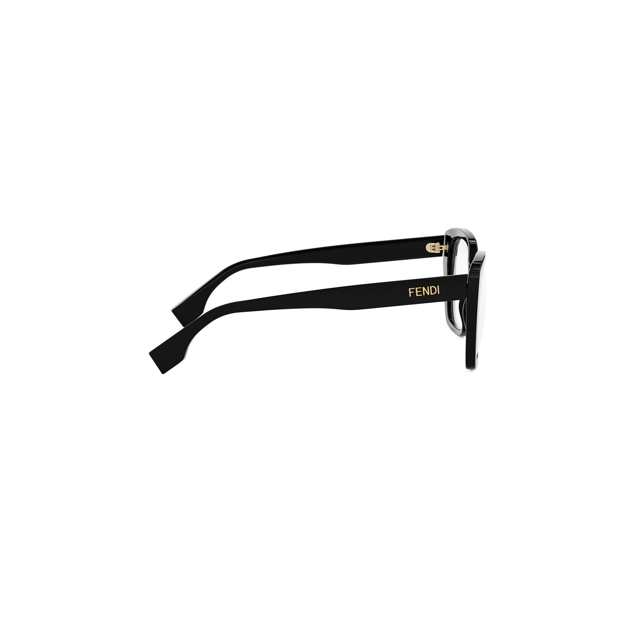 Lettering Black Square Eyeglasses