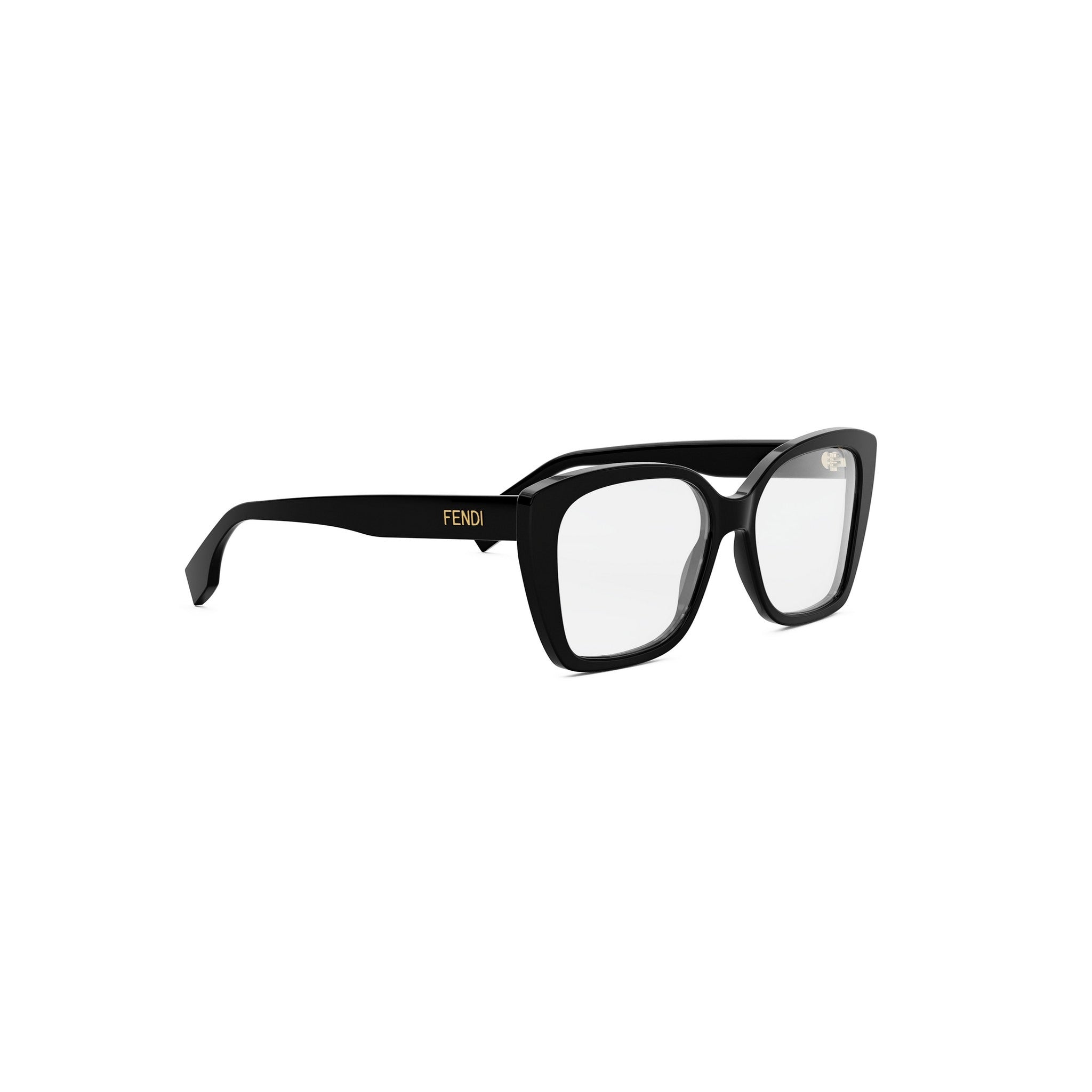 Lettering Black Square Eyeglasses