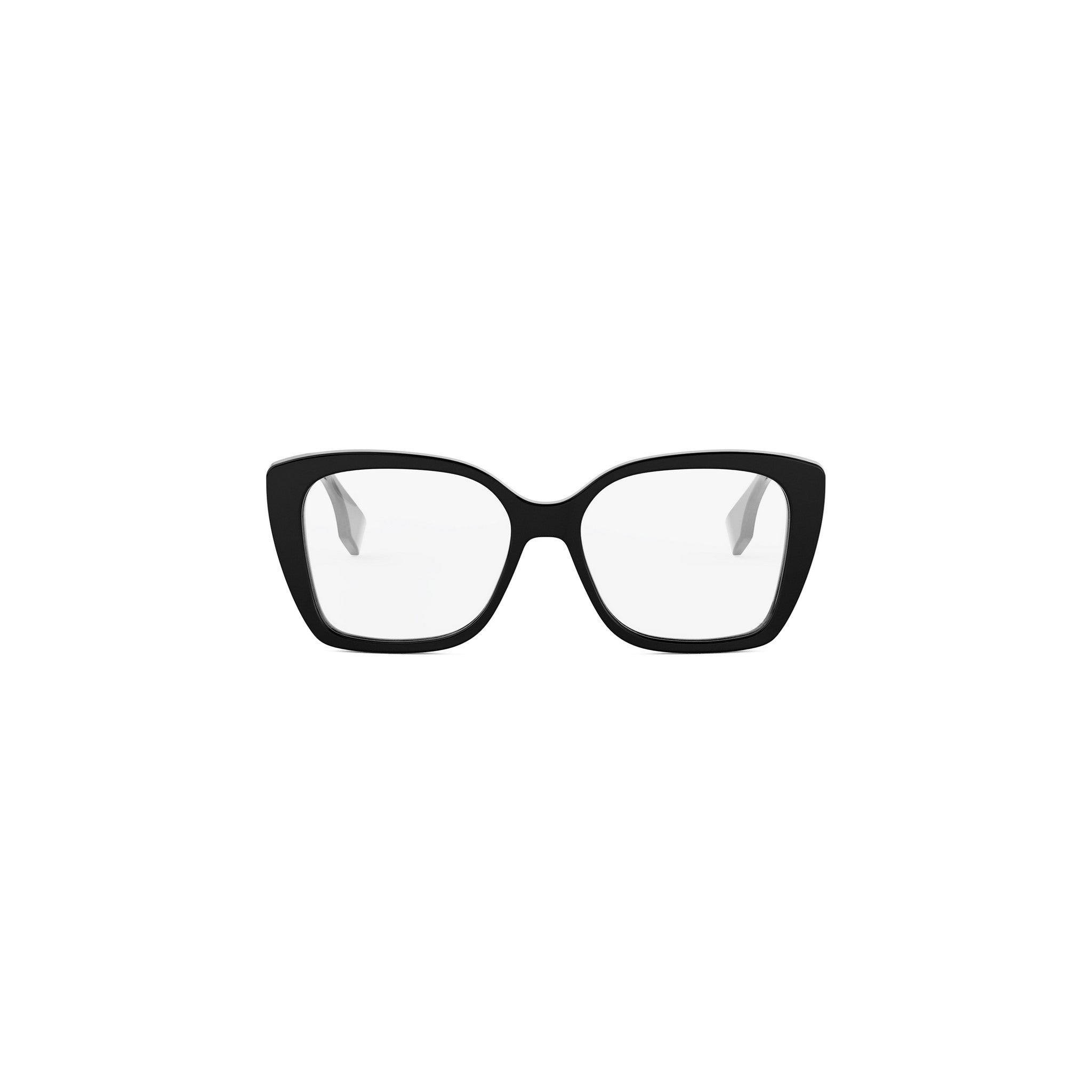 Lettering Black Square Eyeglasses