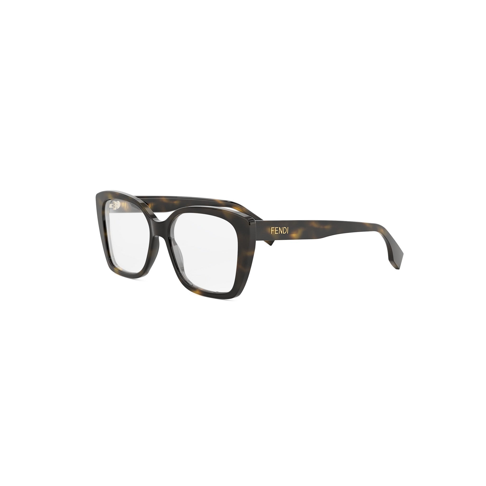 Lettering Brown Square Eyeglasses