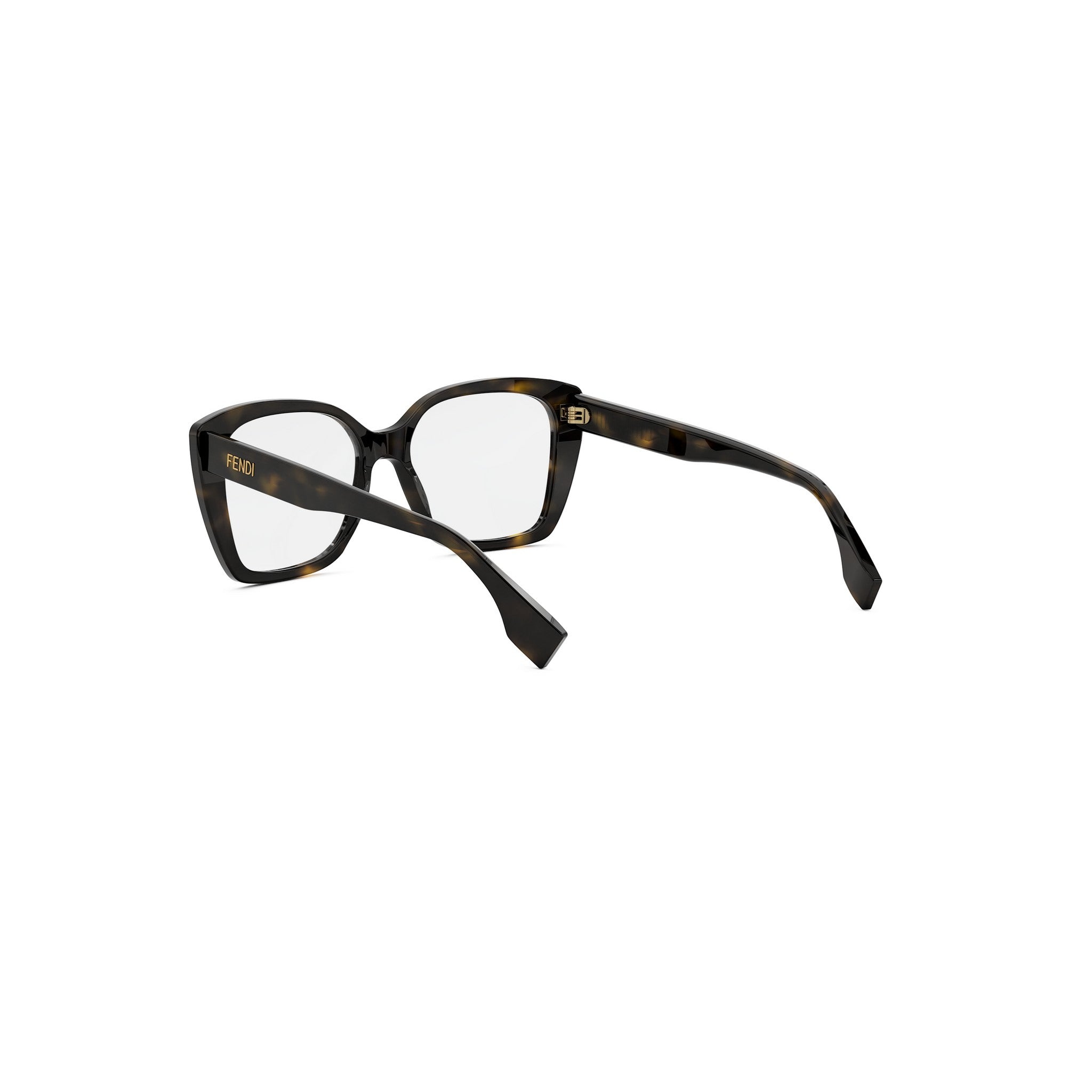 Lettering Brown Square Eyeglasses