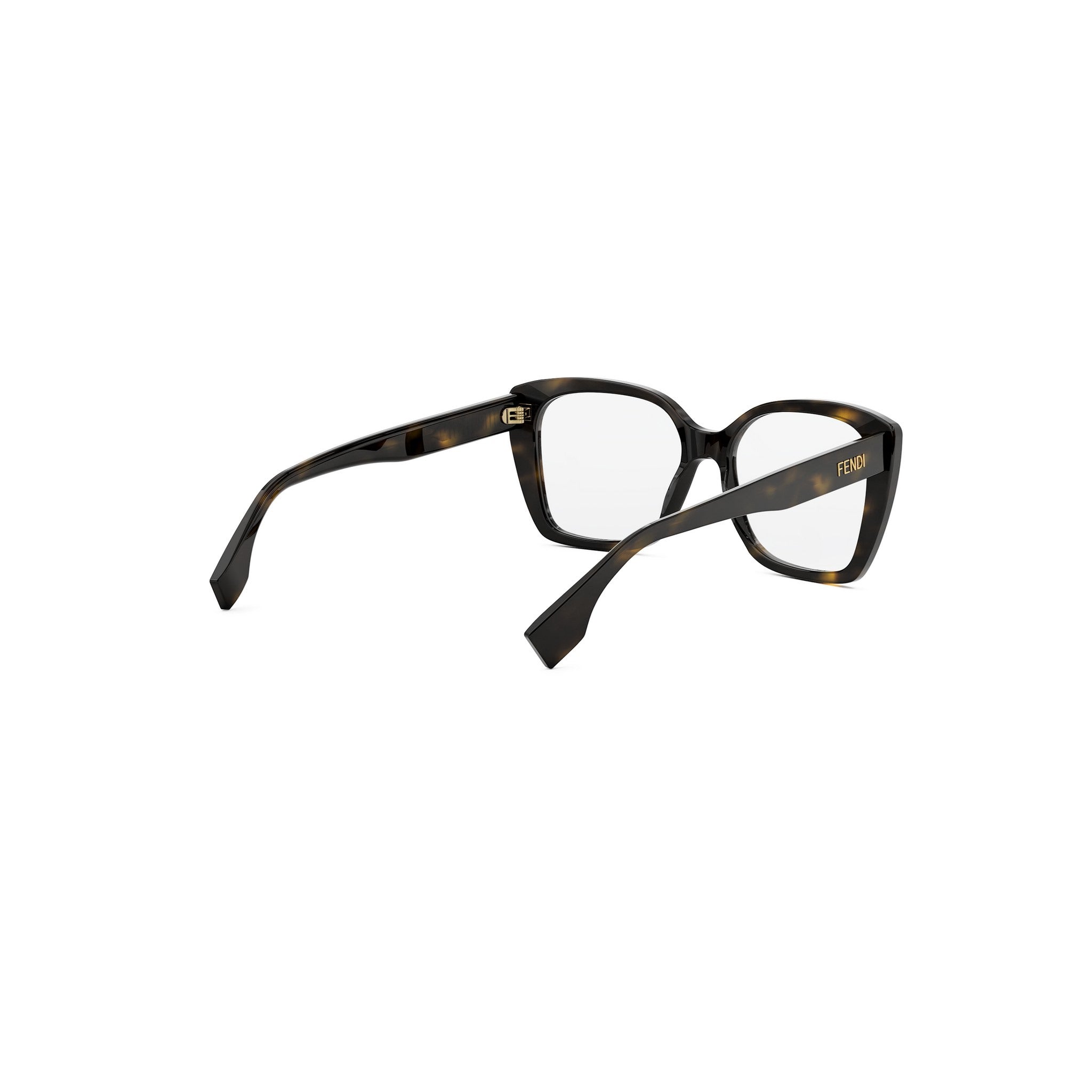 Lettering Brown Square Eyeglasses