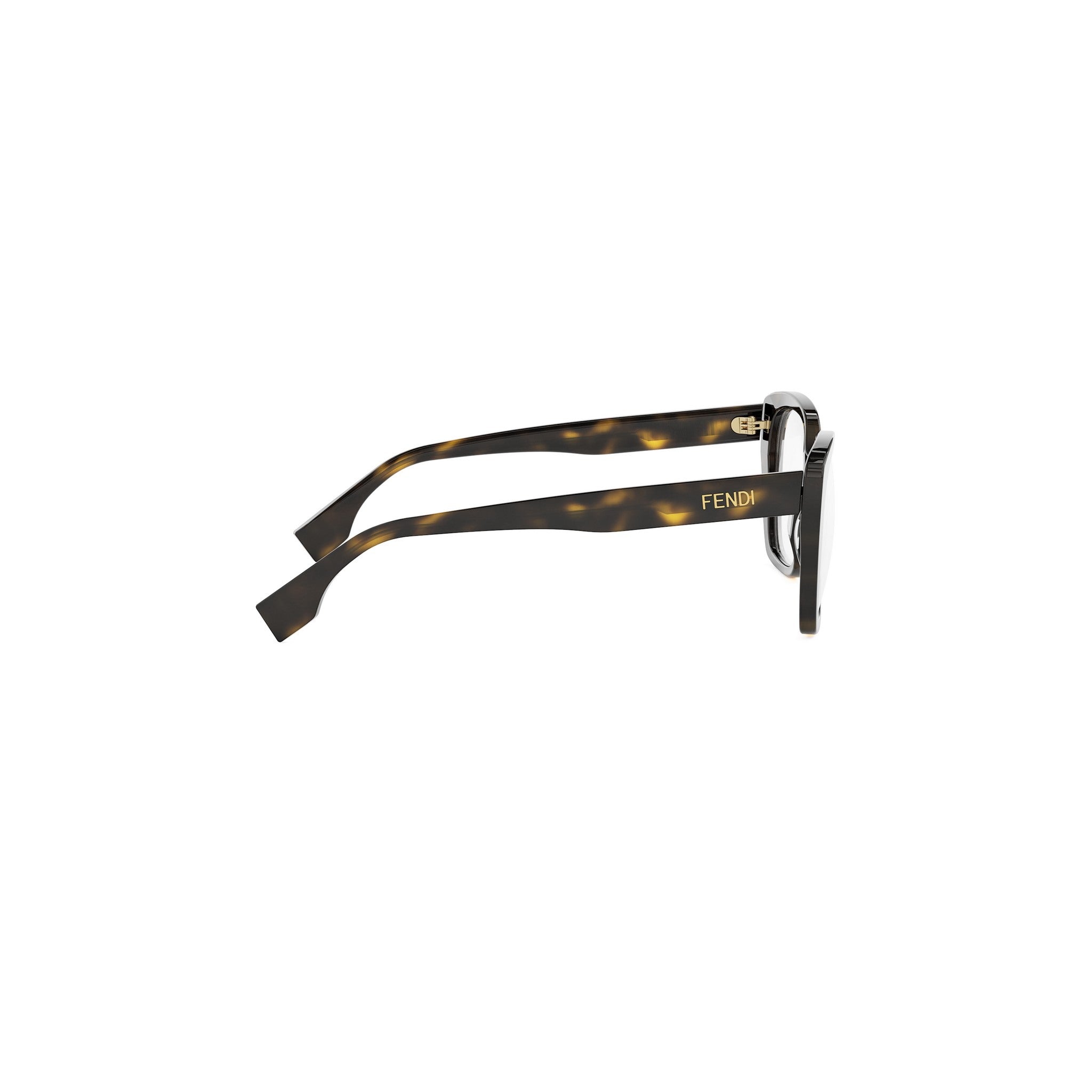 Lettering Brown Square Eyeglasses